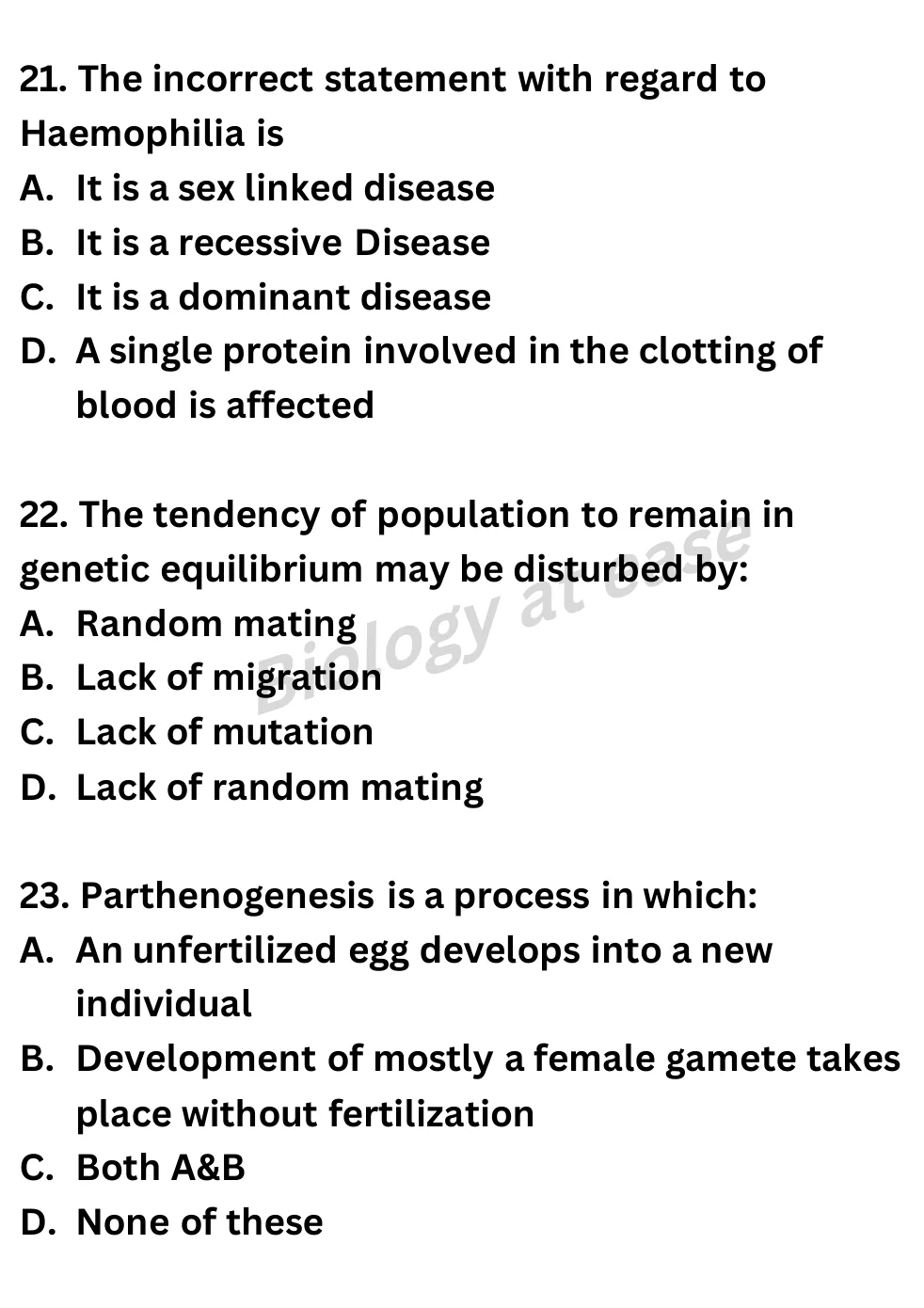 NEET Biology 100 Questions Full Mock 3 question sheet image 9