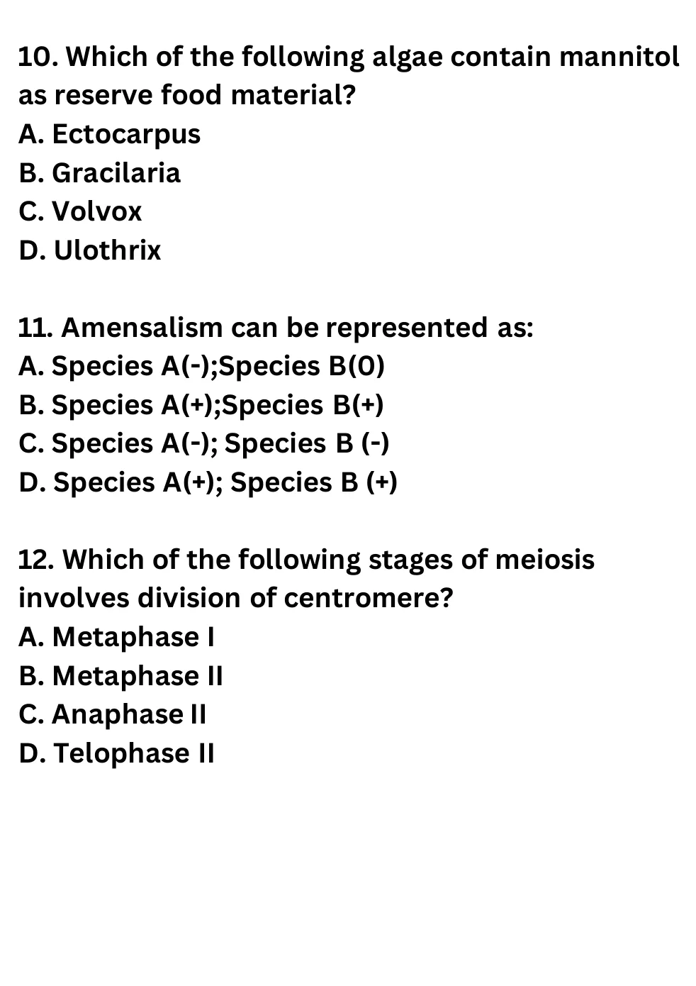 NEET Biology 100 Questions Mock 1 question sheet image 4
