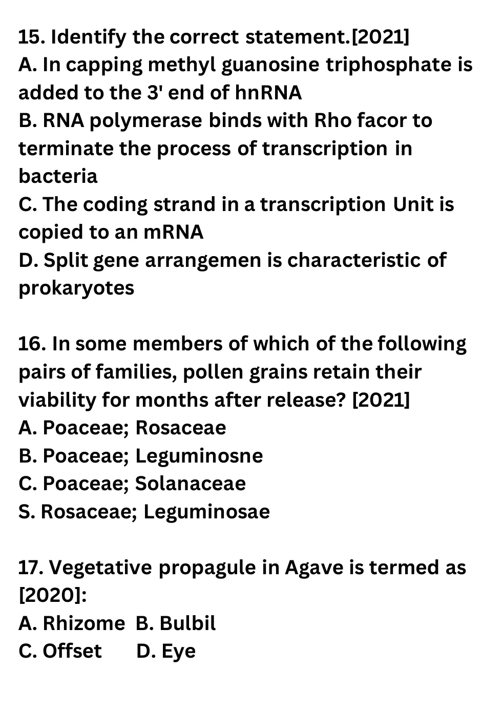 NEET Biology 100 Questions Mock 1 question sheet image 6