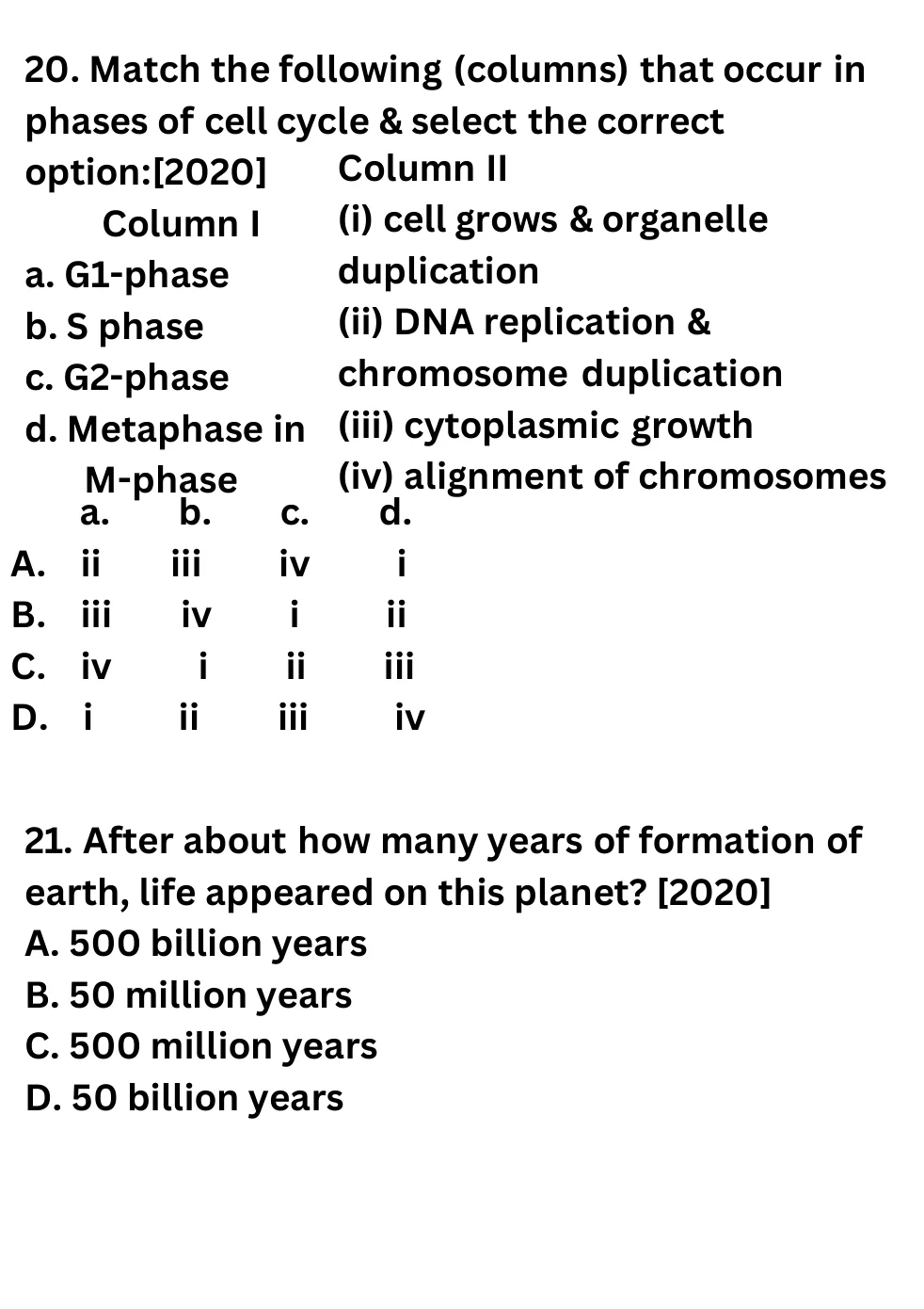 NEET Biology 100 Questions Mock 1 question sheet image 8