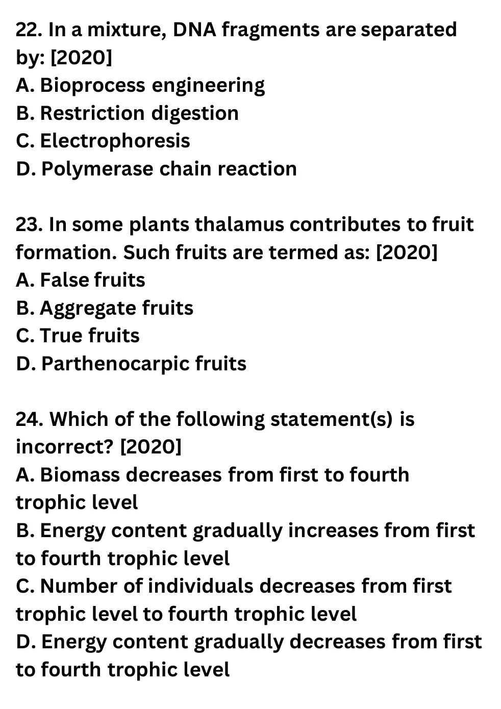 NEET Biology 100 Questions Mock 1 question sheet image 9