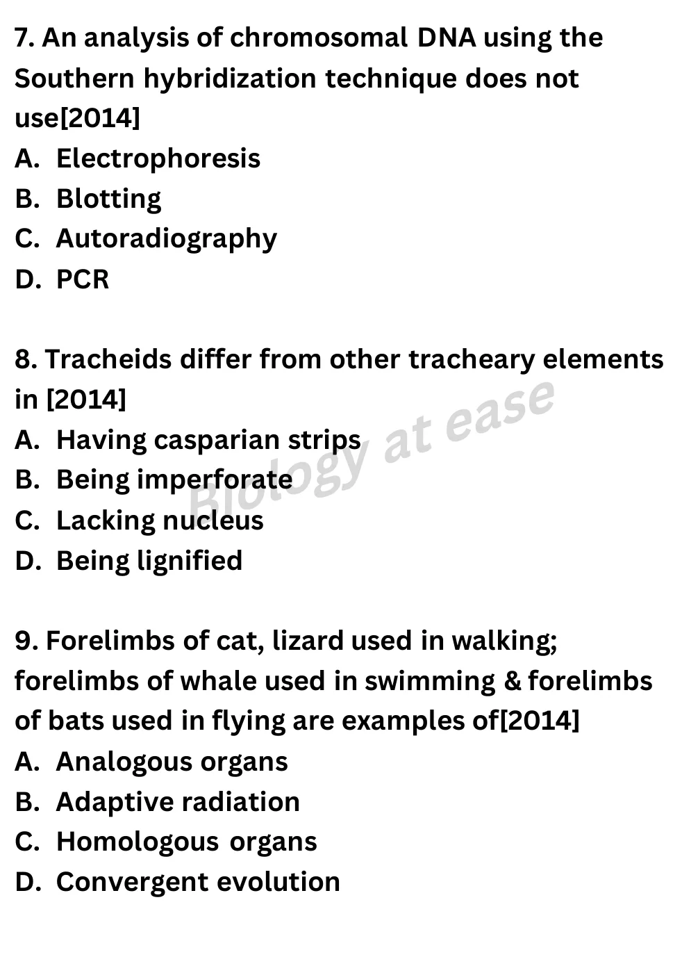 NEET Biology 100 Questions PYQs question sheet image 3