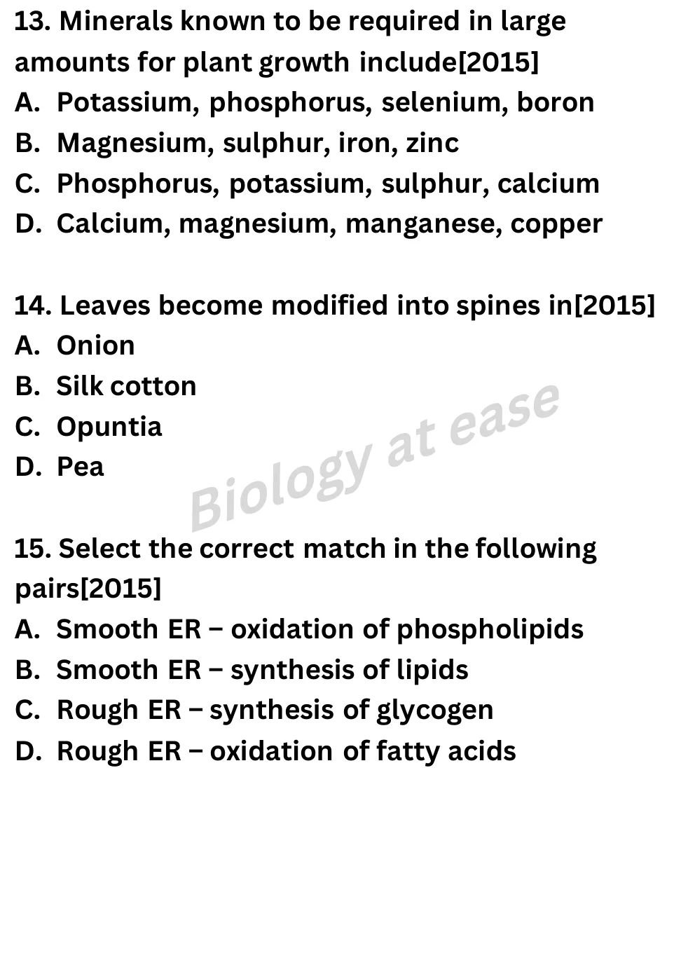 NEET Biology 100 Questions PYQs question sheet image 5