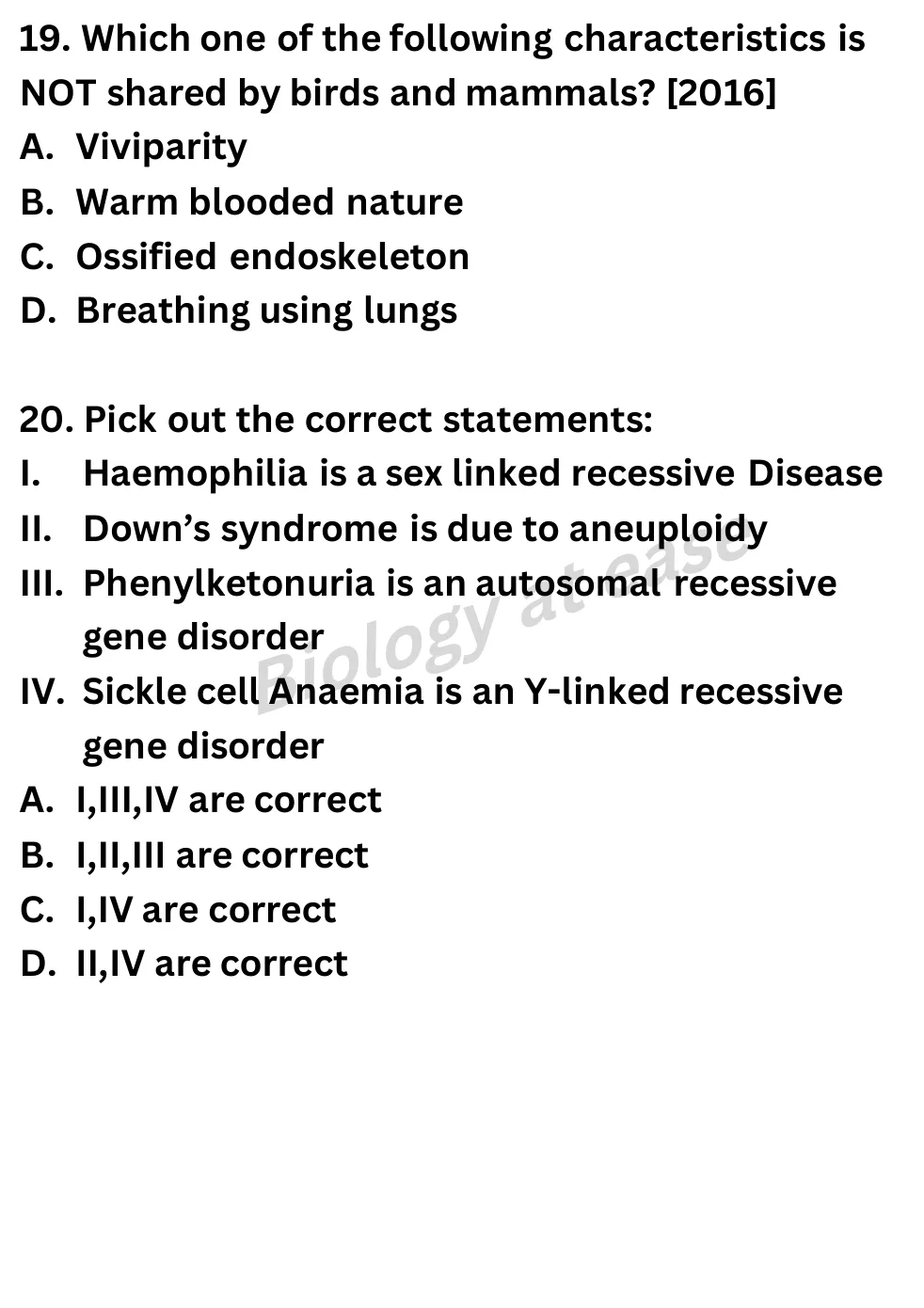 NEET Biology 100 Questions PYQs question sheet image 7