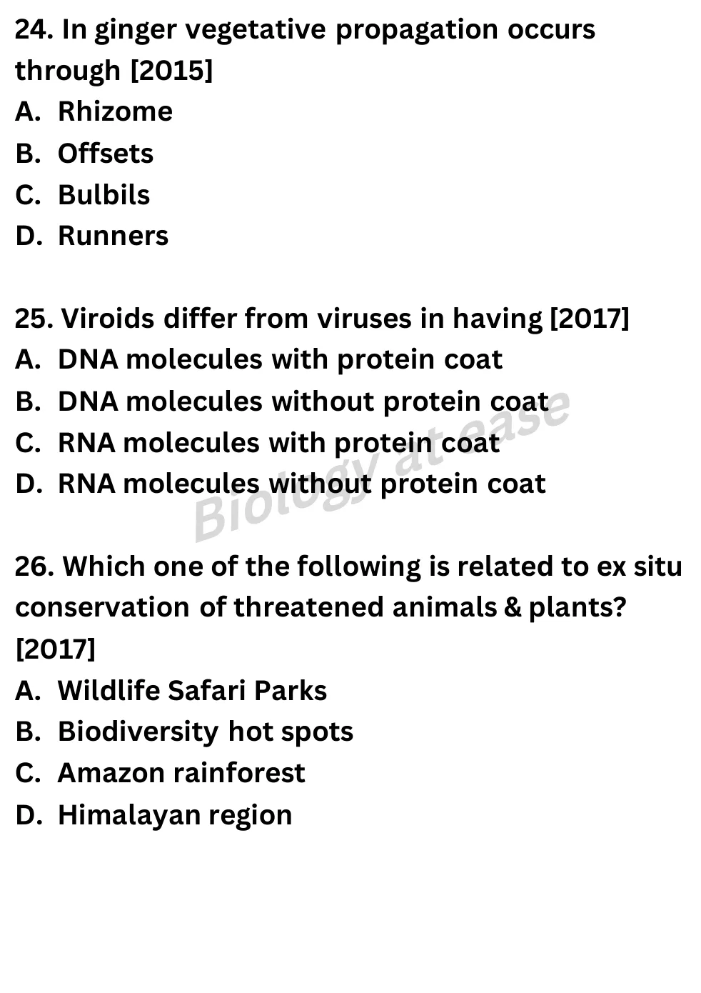 NEET Biology 100 Questions PYQs question sheet image 9