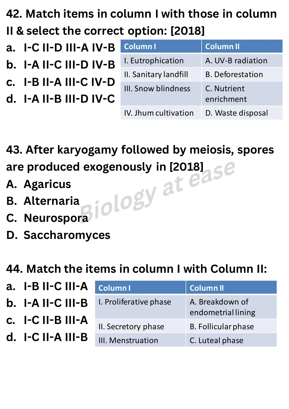 NEET Biology 100 Questions PYQs question sheet image 16