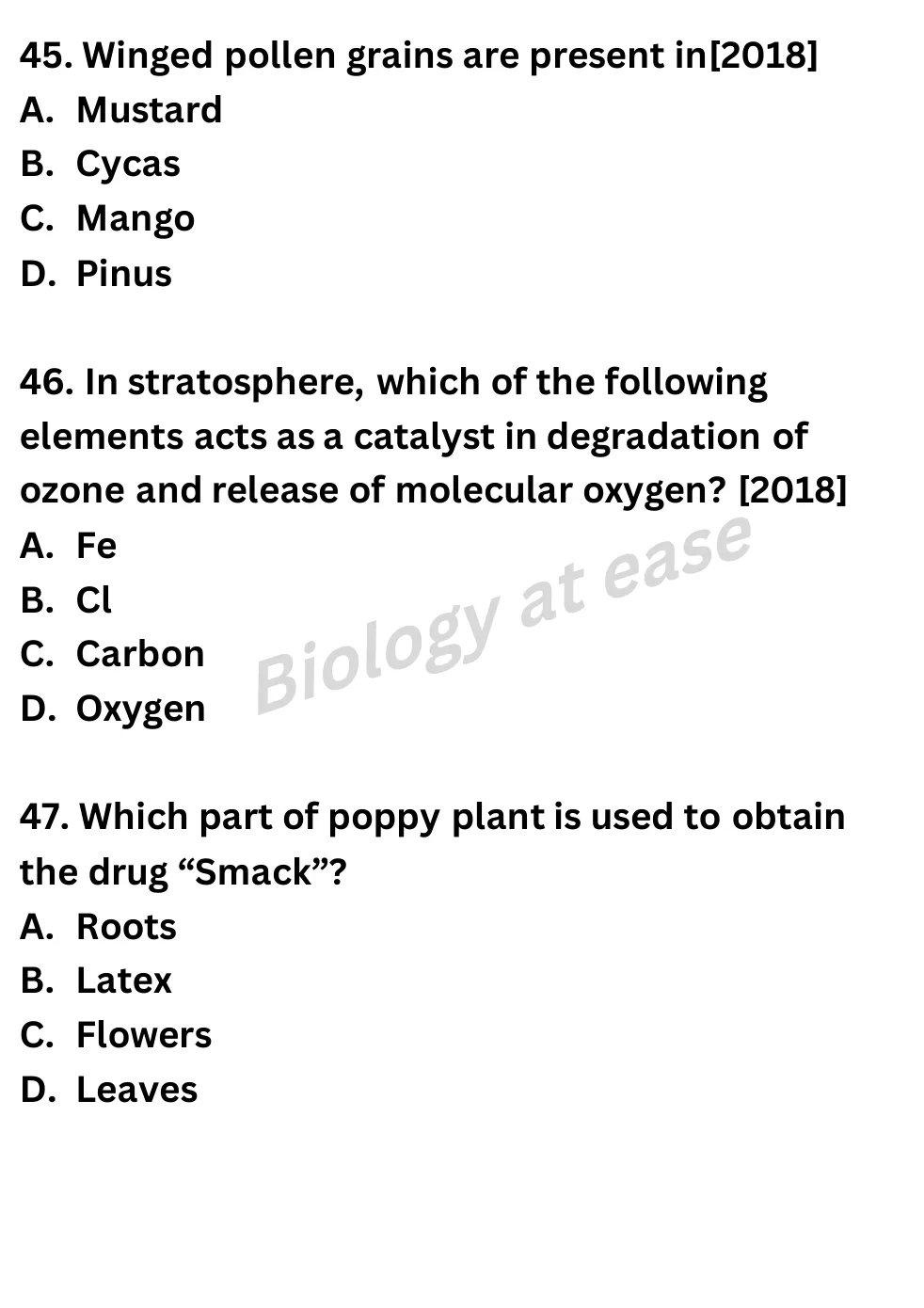 NEET Biology 100 Questions PYQs question sheet image 17