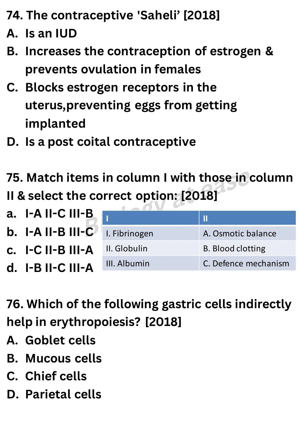 NEET Biology 100 Questions PYQs question sheet image 27