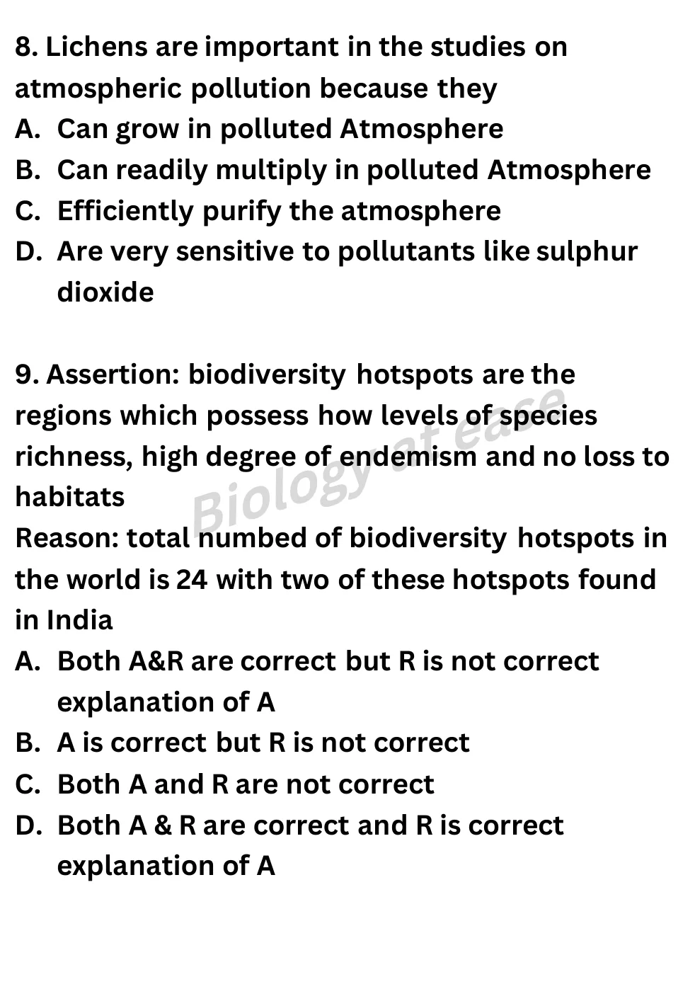 NEET Biology 70 Questions Full Mock question sheet image 4