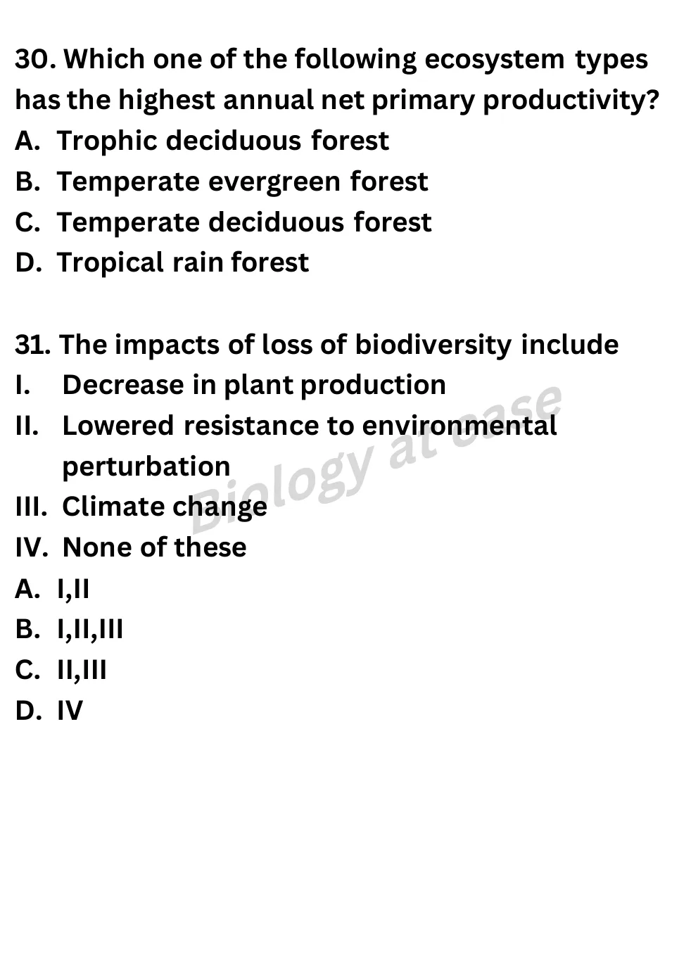 NEET Biology 70 Questions Full Mock question sheet image 12