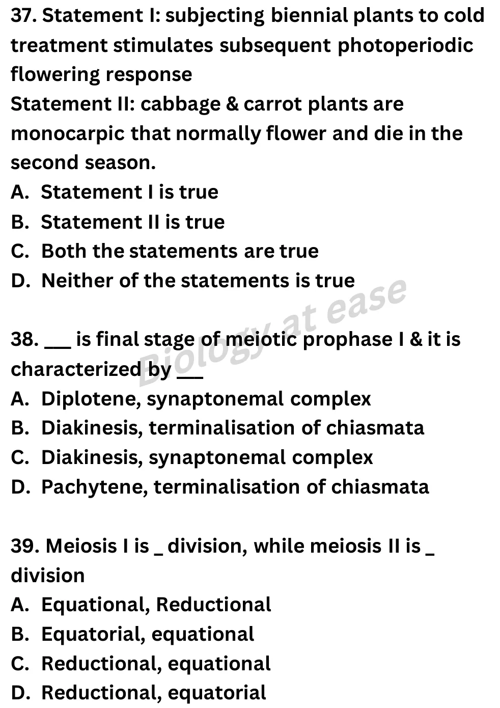 NEET Biology 70 Questions Full Mock question sheet image 15