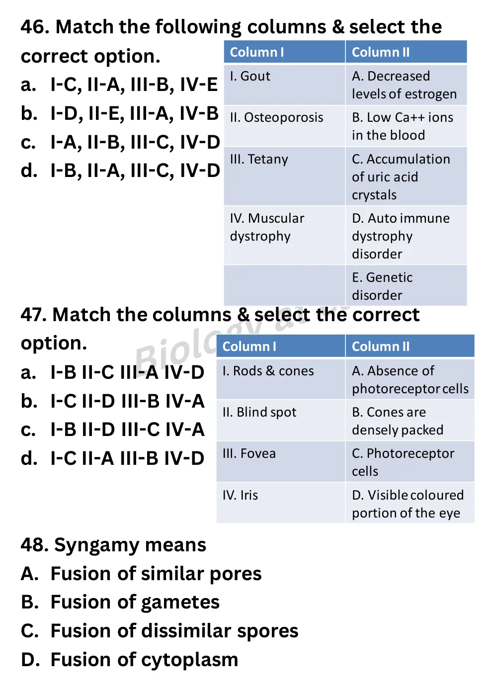 NEET Biology 70 Questions Full Mock question sheet image 19