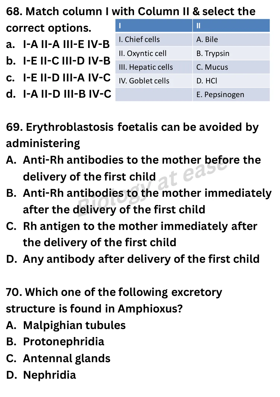 NEET Biology 70 Questions Full Mock question sheet image 27