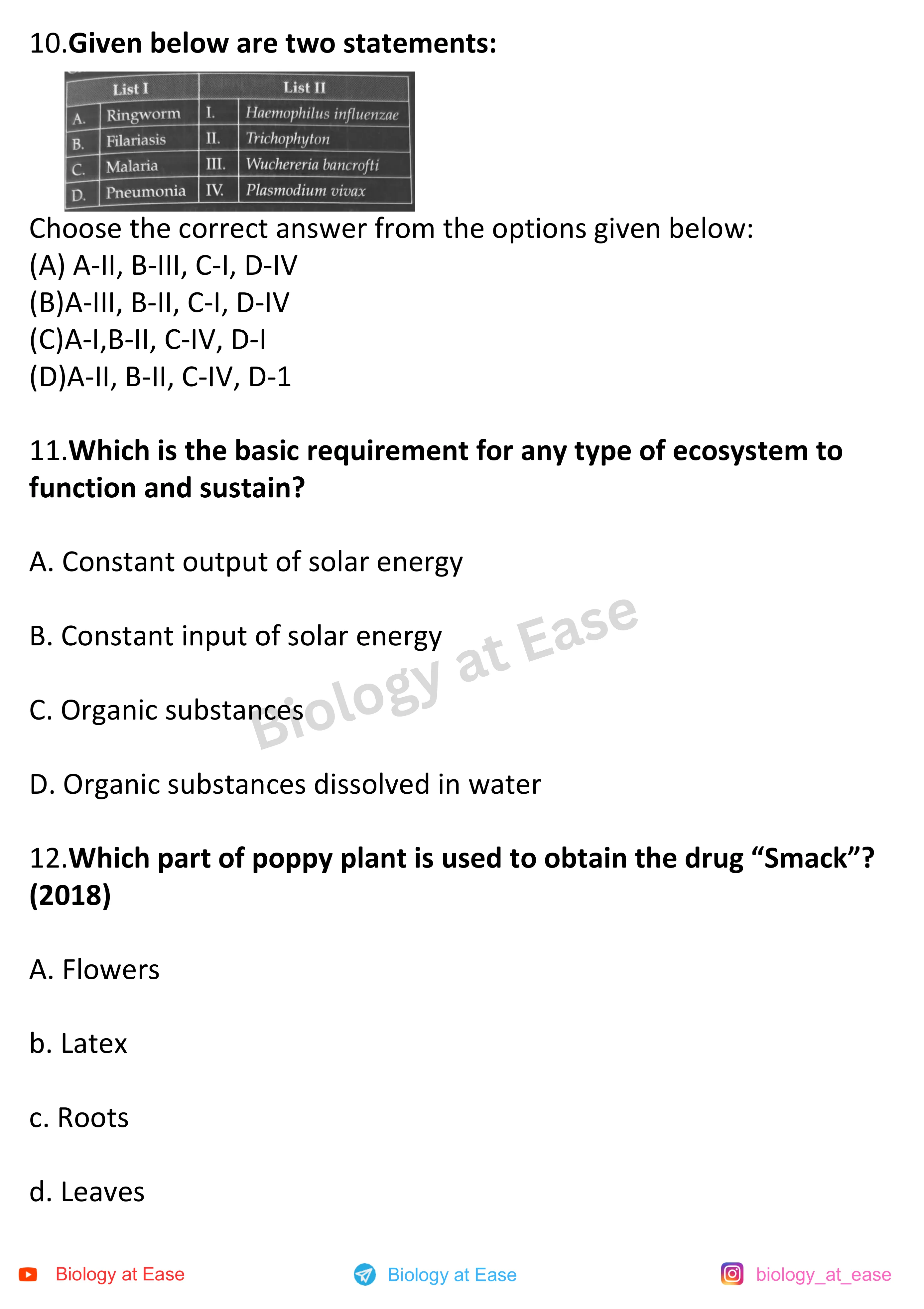 NEET Biology Full Mock 1 question sheet image 4