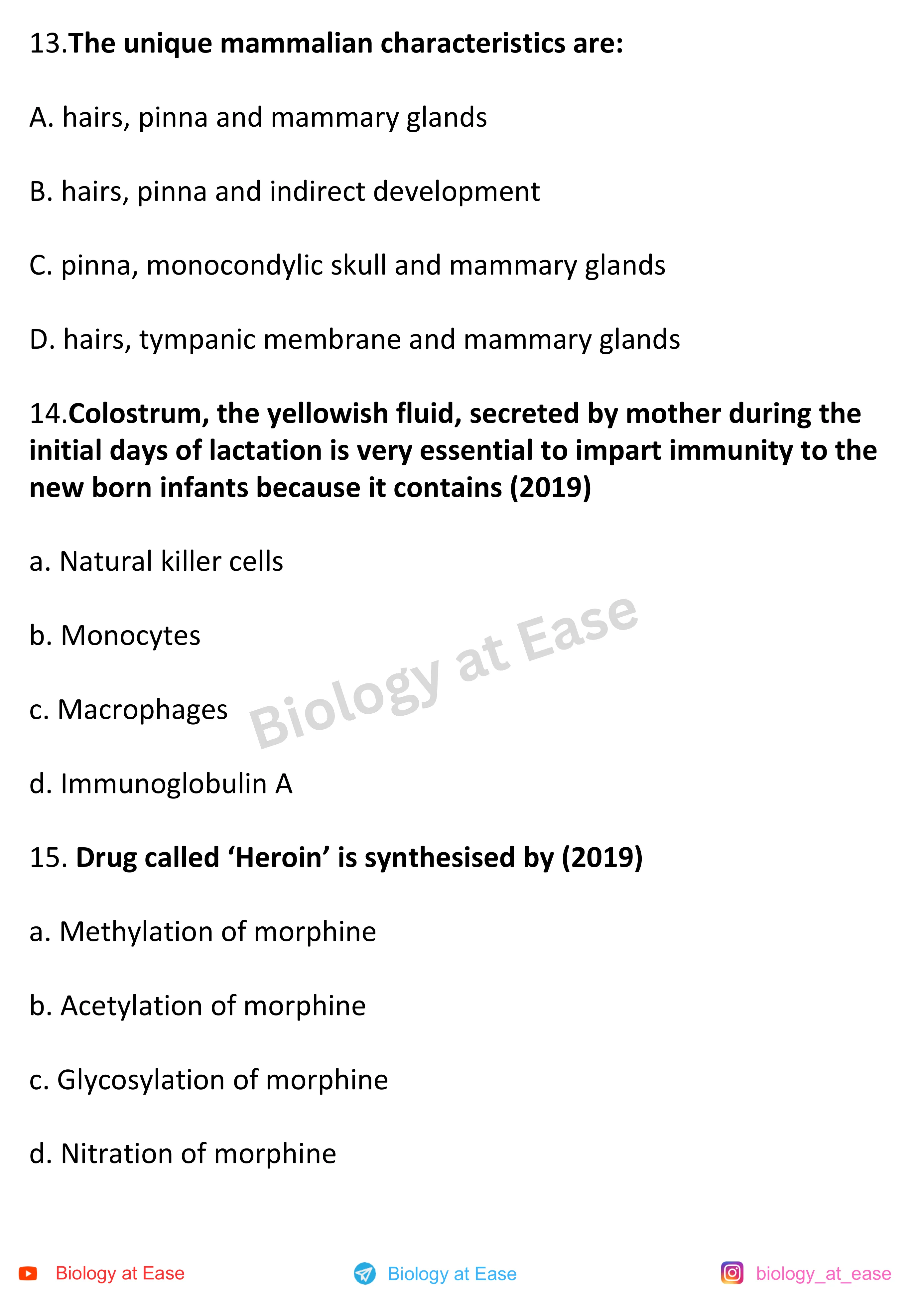 NEET Biology Full Mock 1 question sheet image 5
