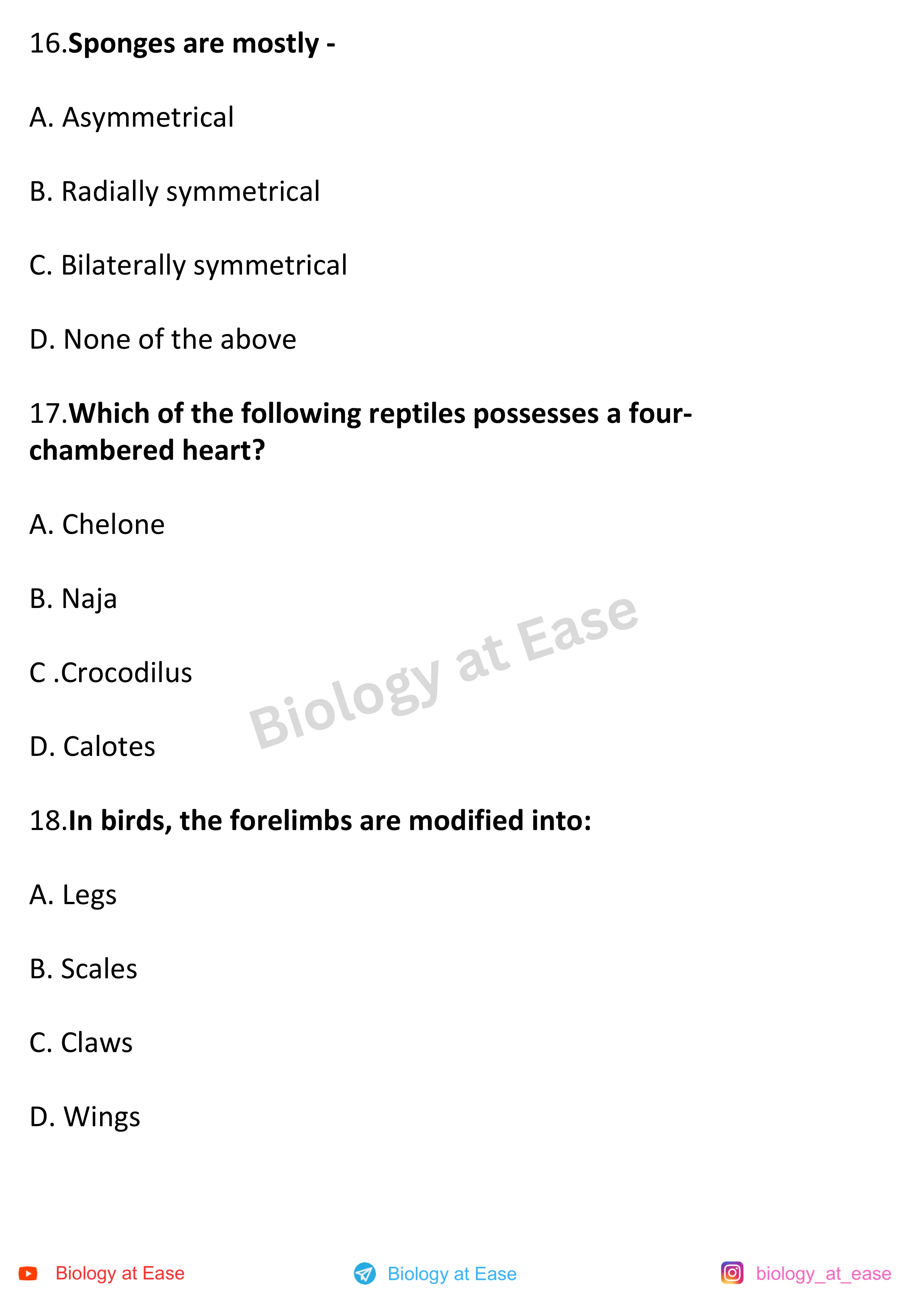 NEET Biology Full Mock 1 question sheet image 6