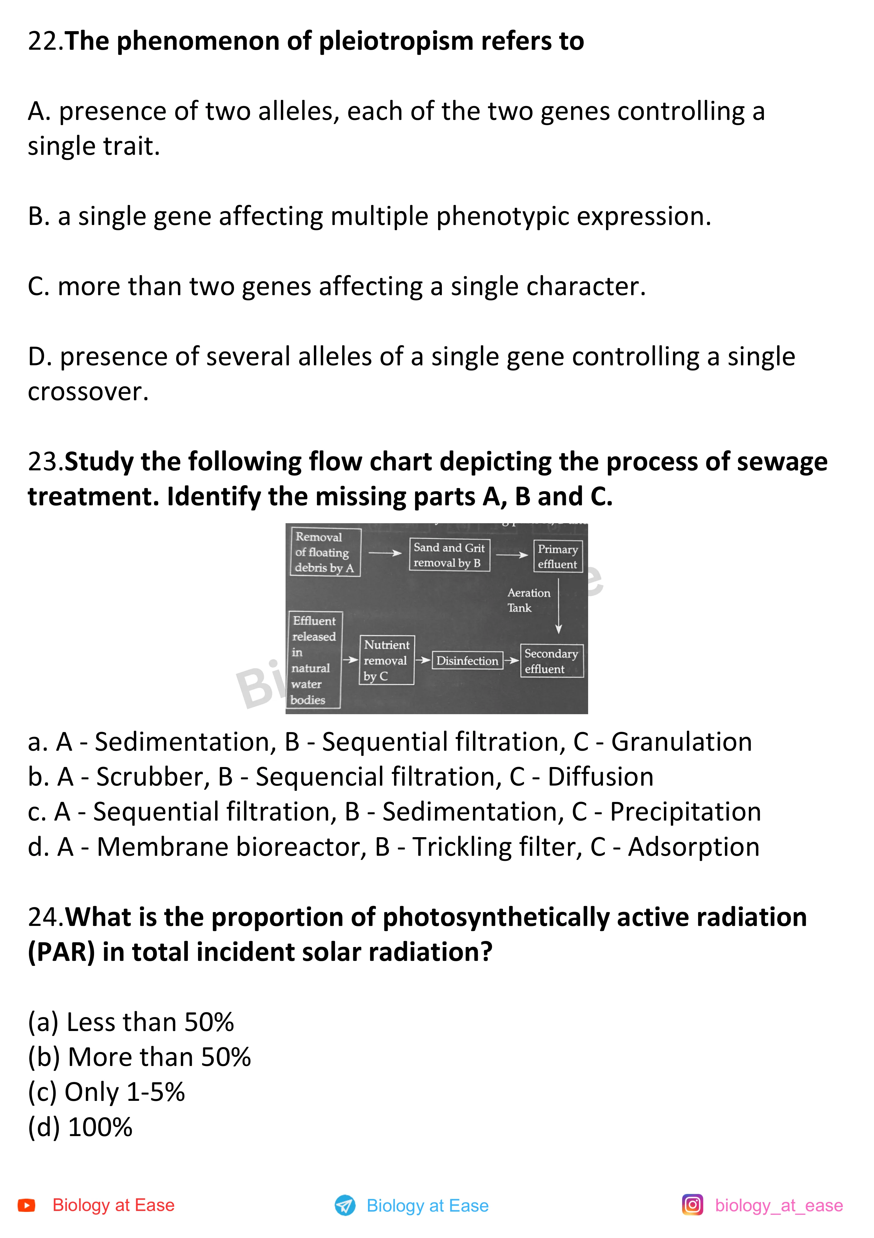 NEET Biology Full Mock 1 question sheet image 8