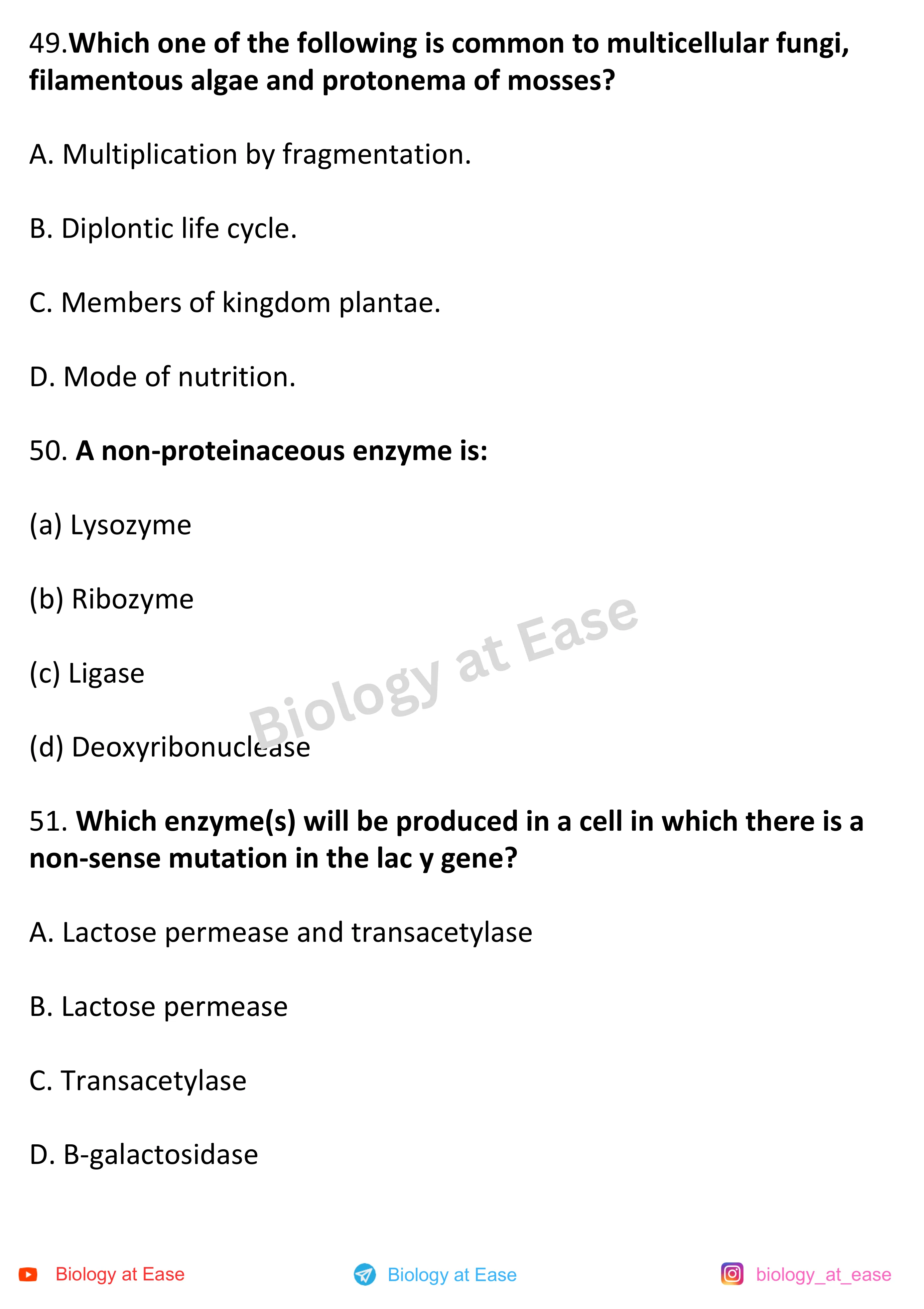 NEET Biology Full Mock 1 question sheet image 17