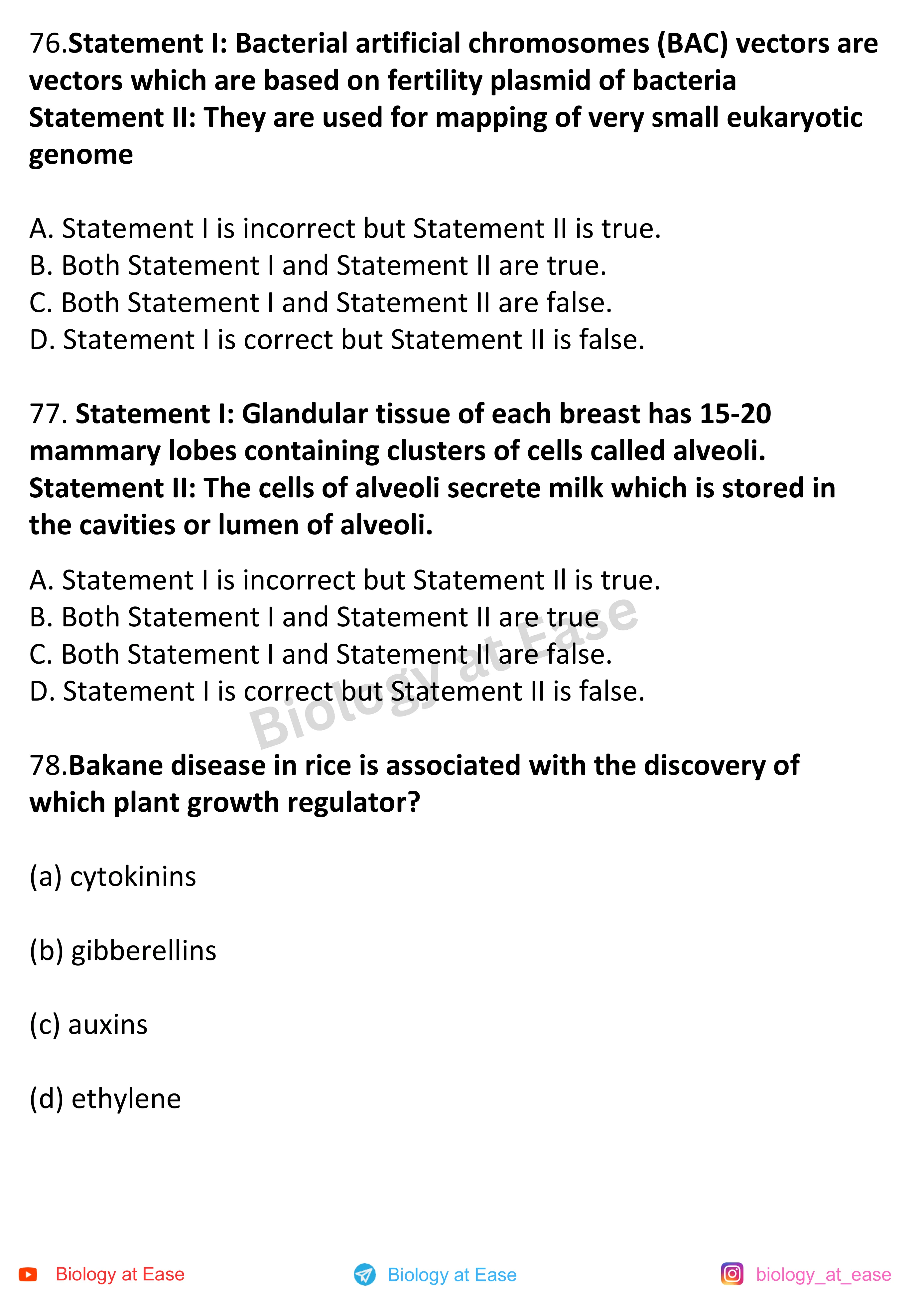 NEET Biology Full Mock 1 question sheet image 26