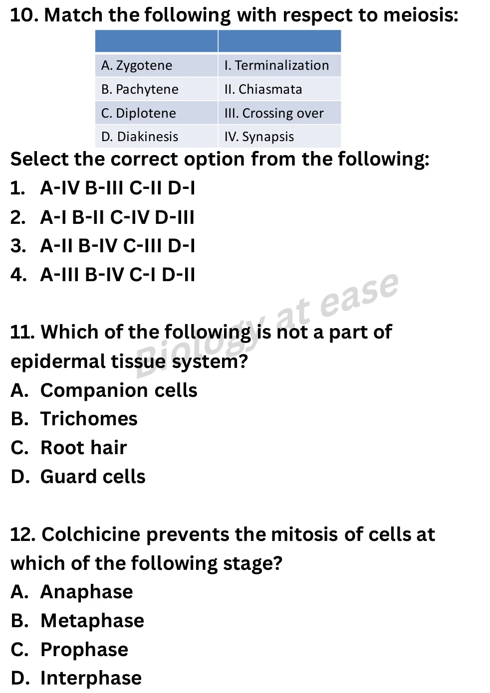 NEET Biology Full Mock 2 question sheet image 4