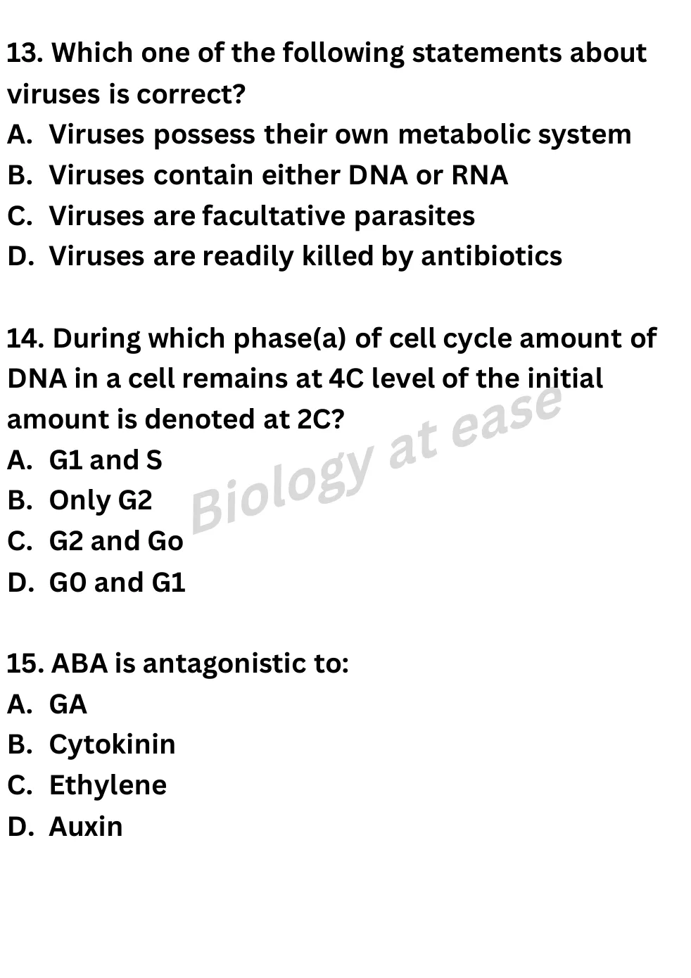 NEET Biology Full Mock 2 question sheet image 5