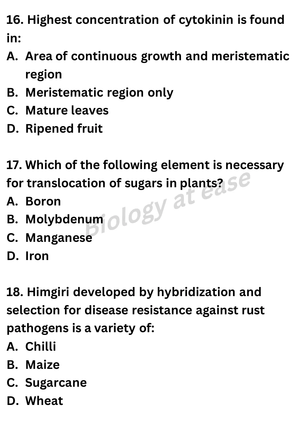 NEET Biology Full Mock 2 question sheet image 6