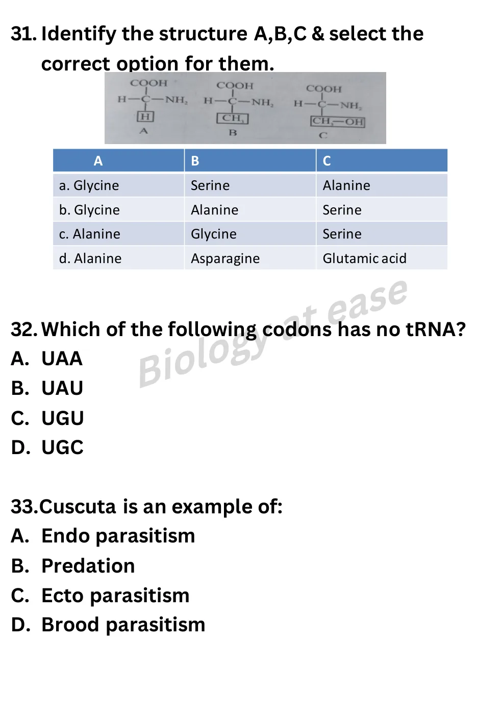 NEET Biology Full Mock 2 question sheet image 11