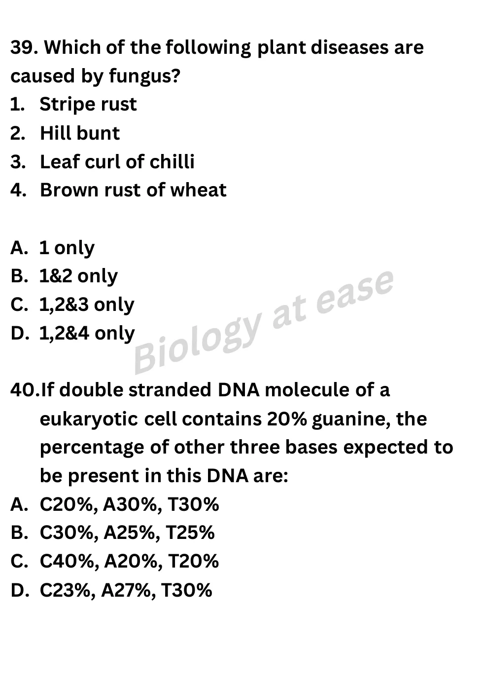 NEET Biology Full Mock 2 question sheet image 14