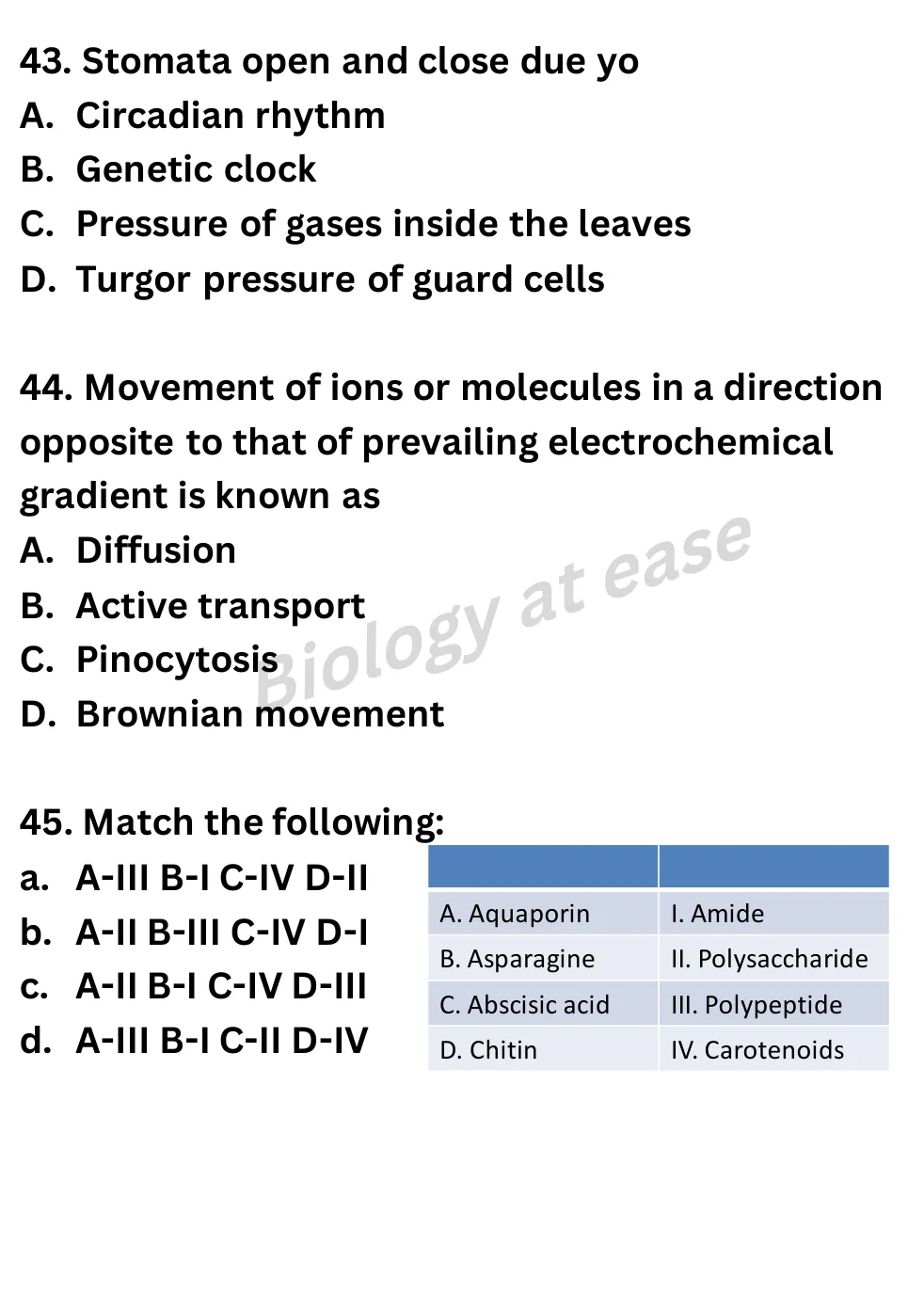 NEET Biology Full Mock 2 question sheet image 16