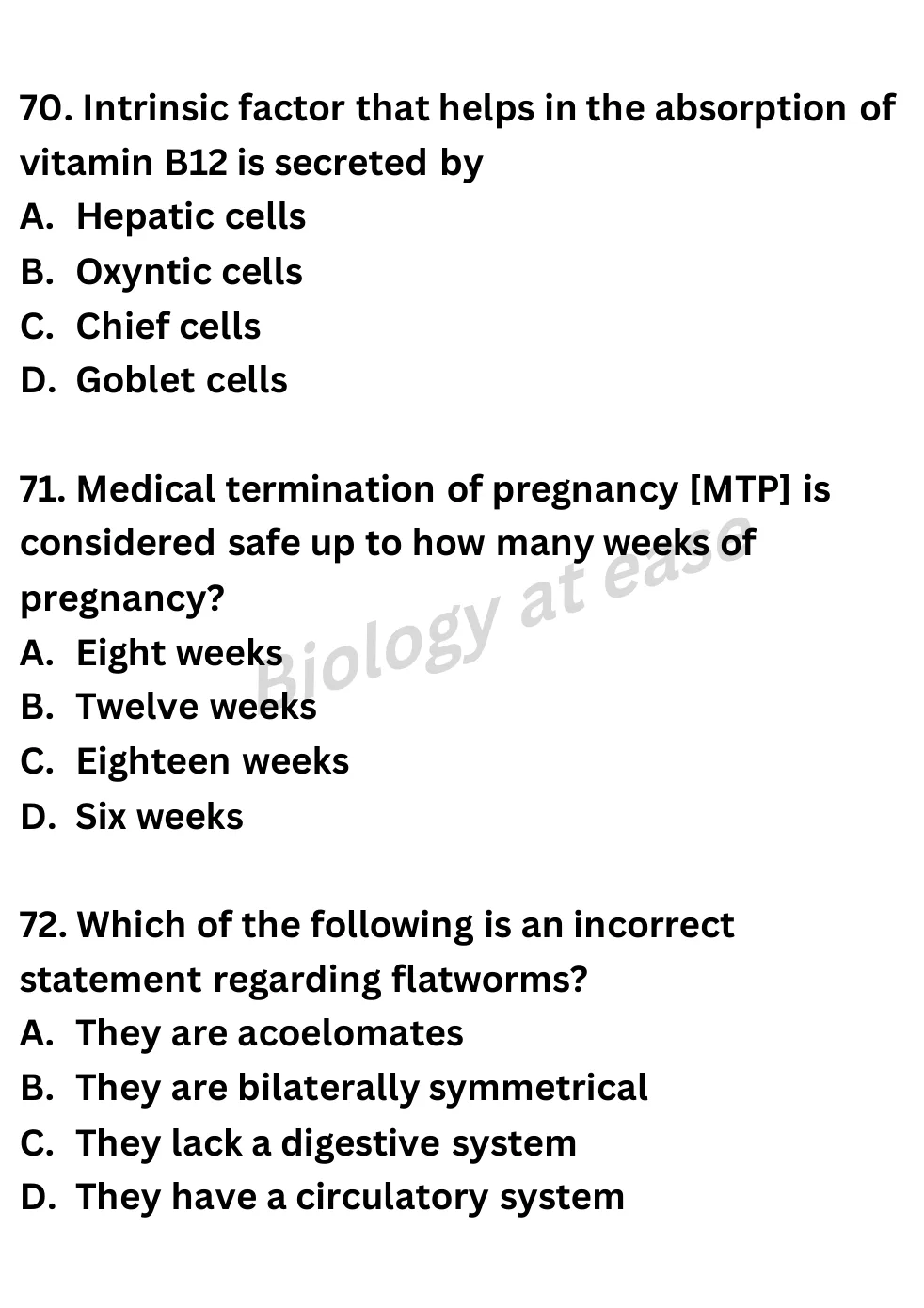 NEET Biology Full Mock 2 question sheet image 26