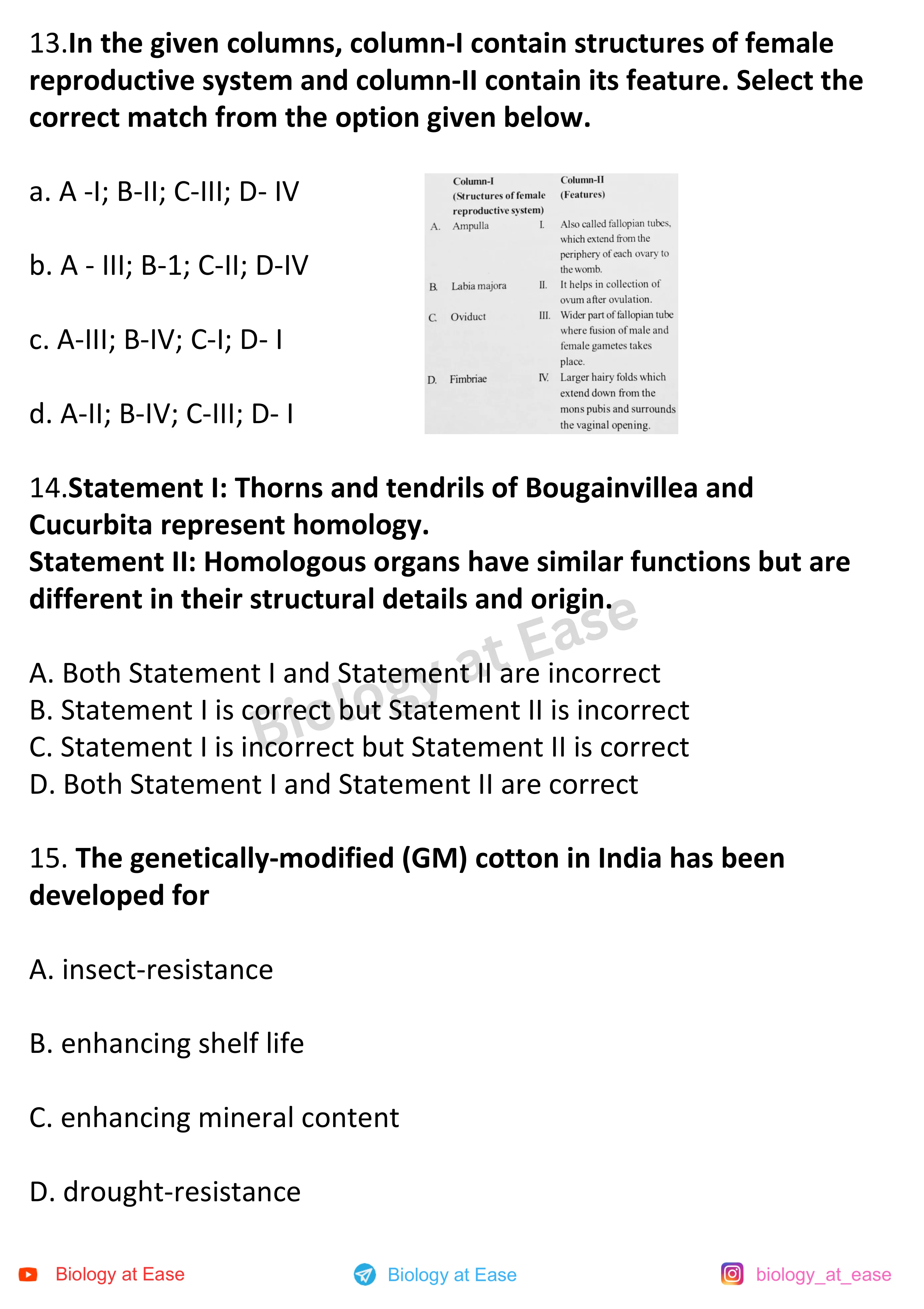 NEET Biology Full Mock 3 question sheet image 5