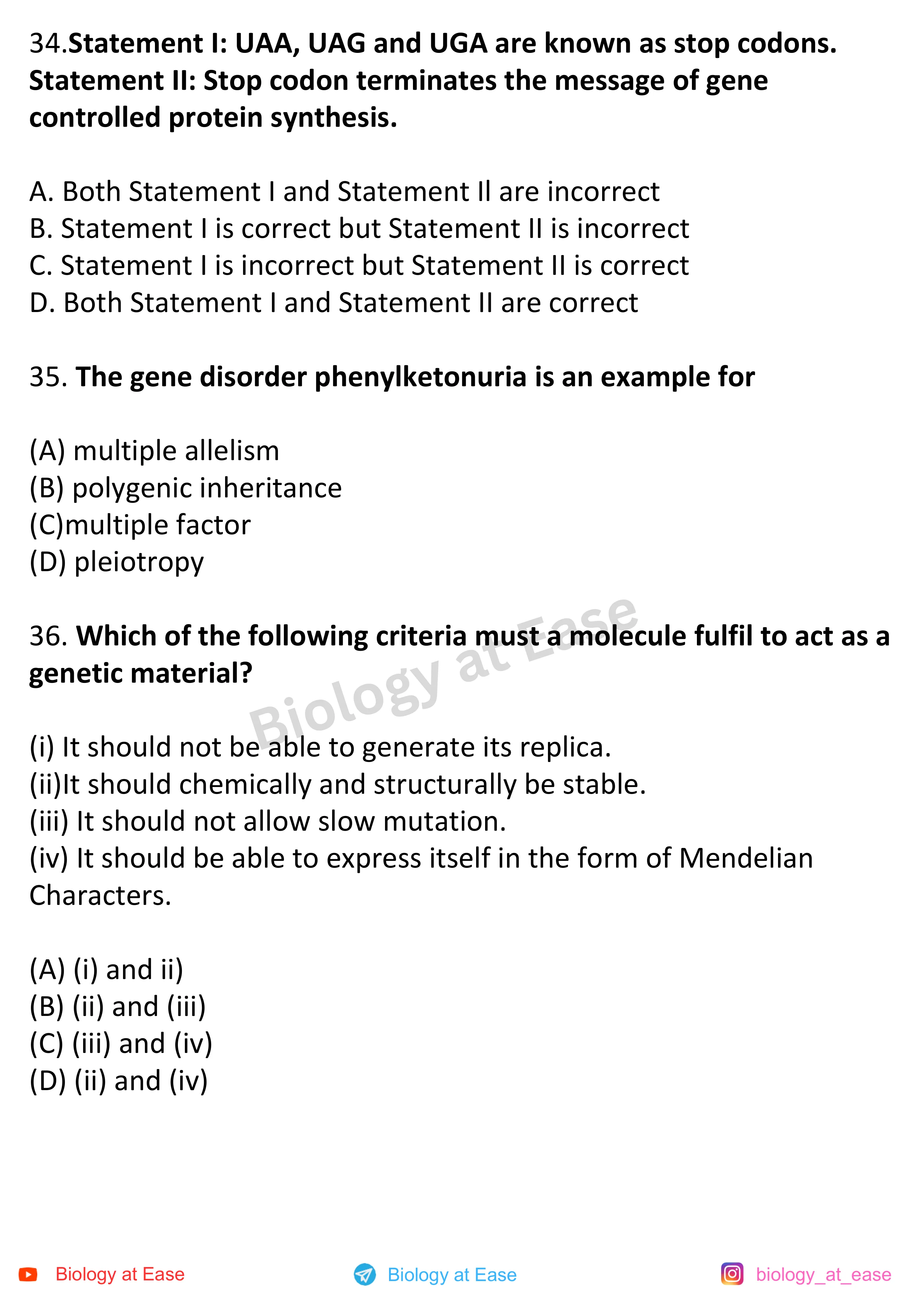 NEET Biology Full Mock 3 question sheet image 12