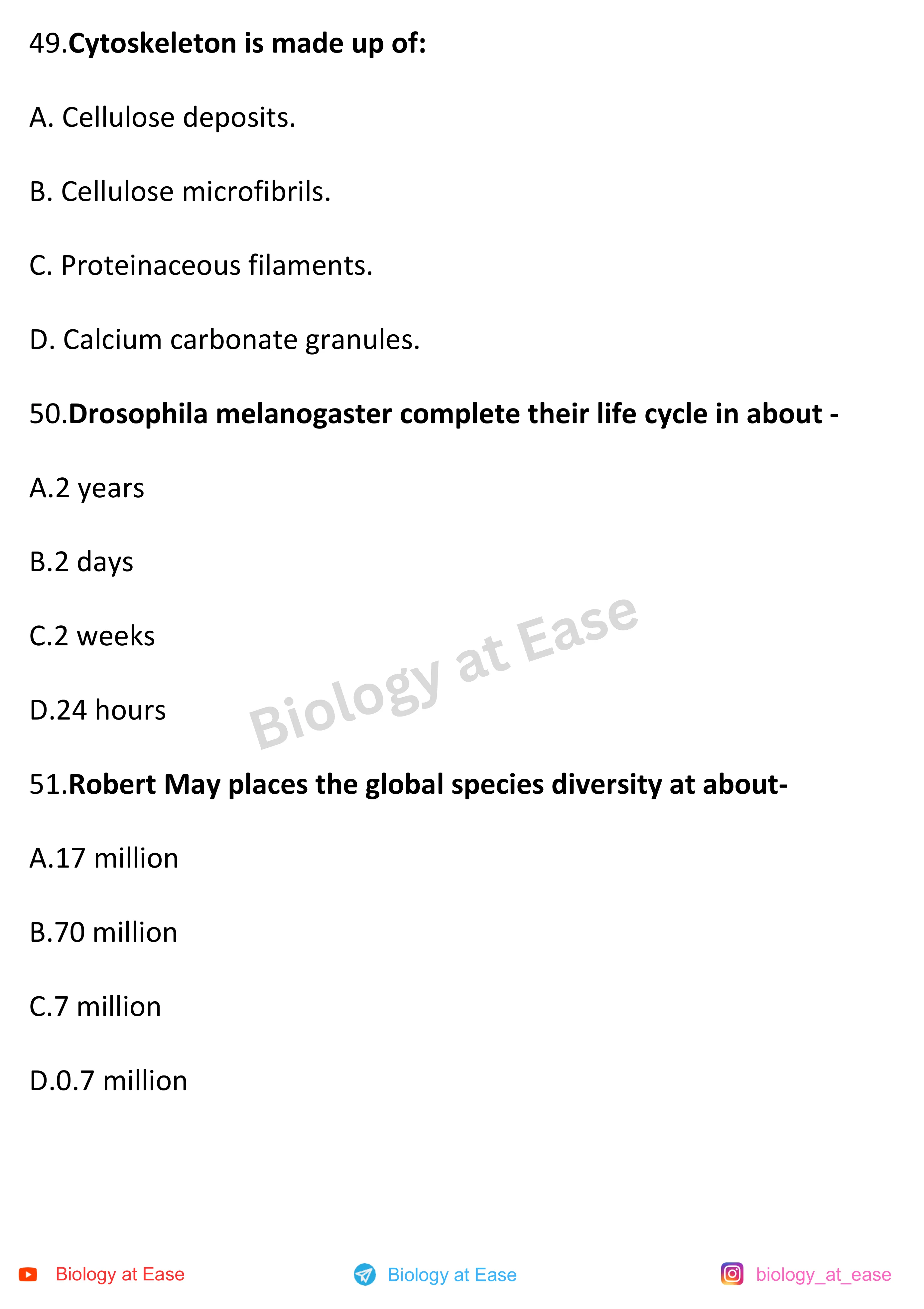 NEET Biology Full Mock 3 question sheet image 17
