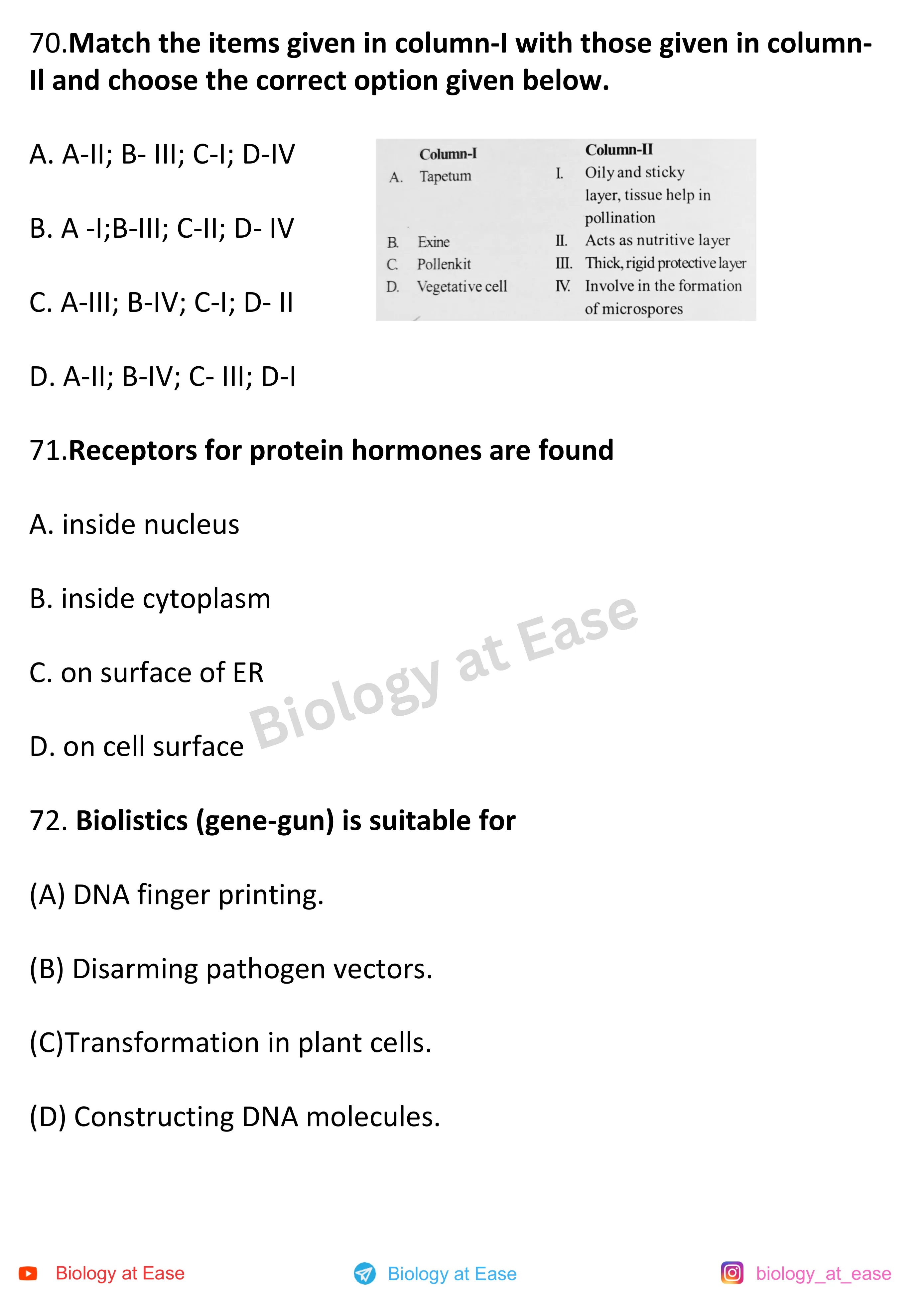 NEET Biology Full Mock 3 question sheet image 24