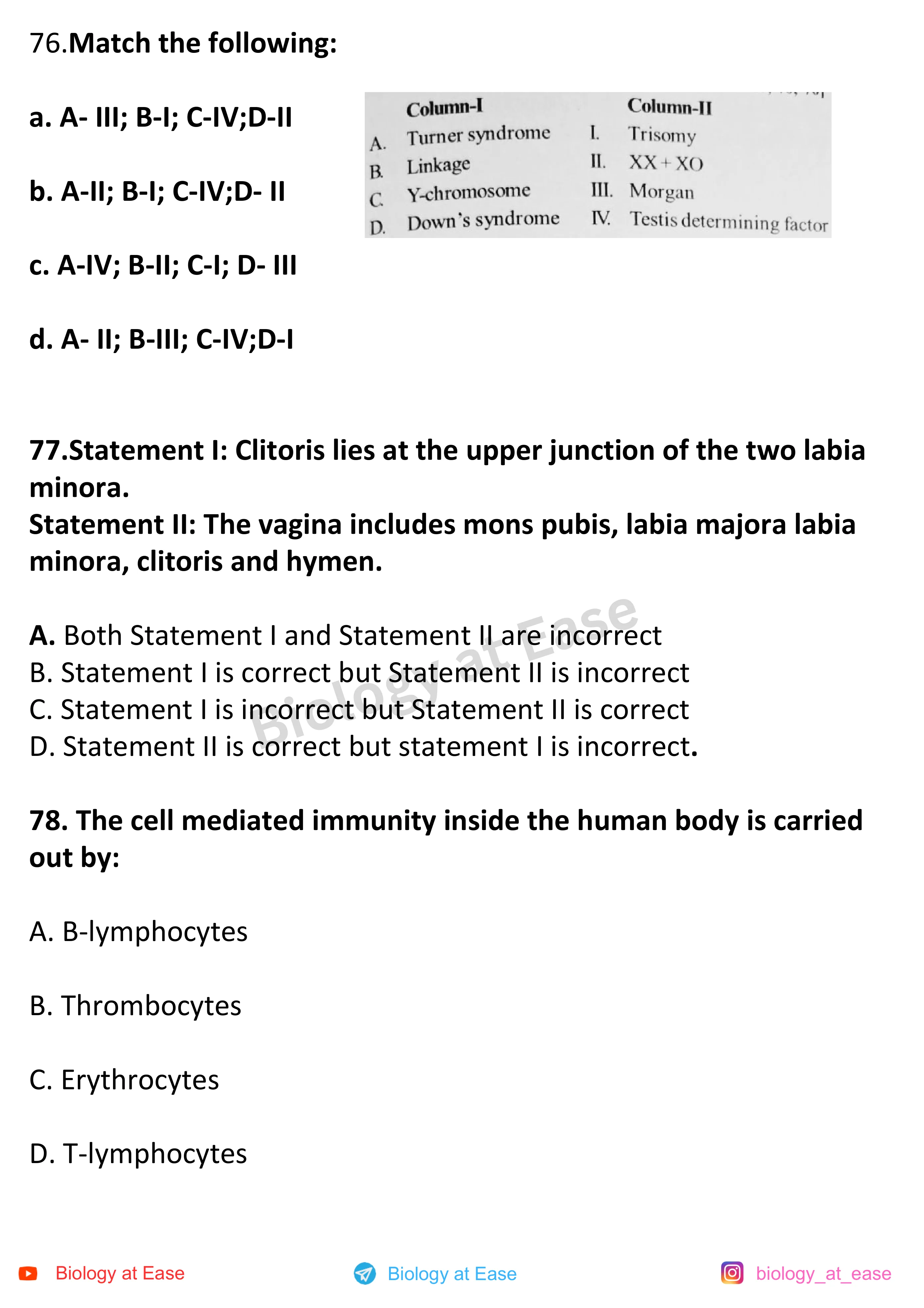 NEET Biology Full Mock 3 question sheet image 26