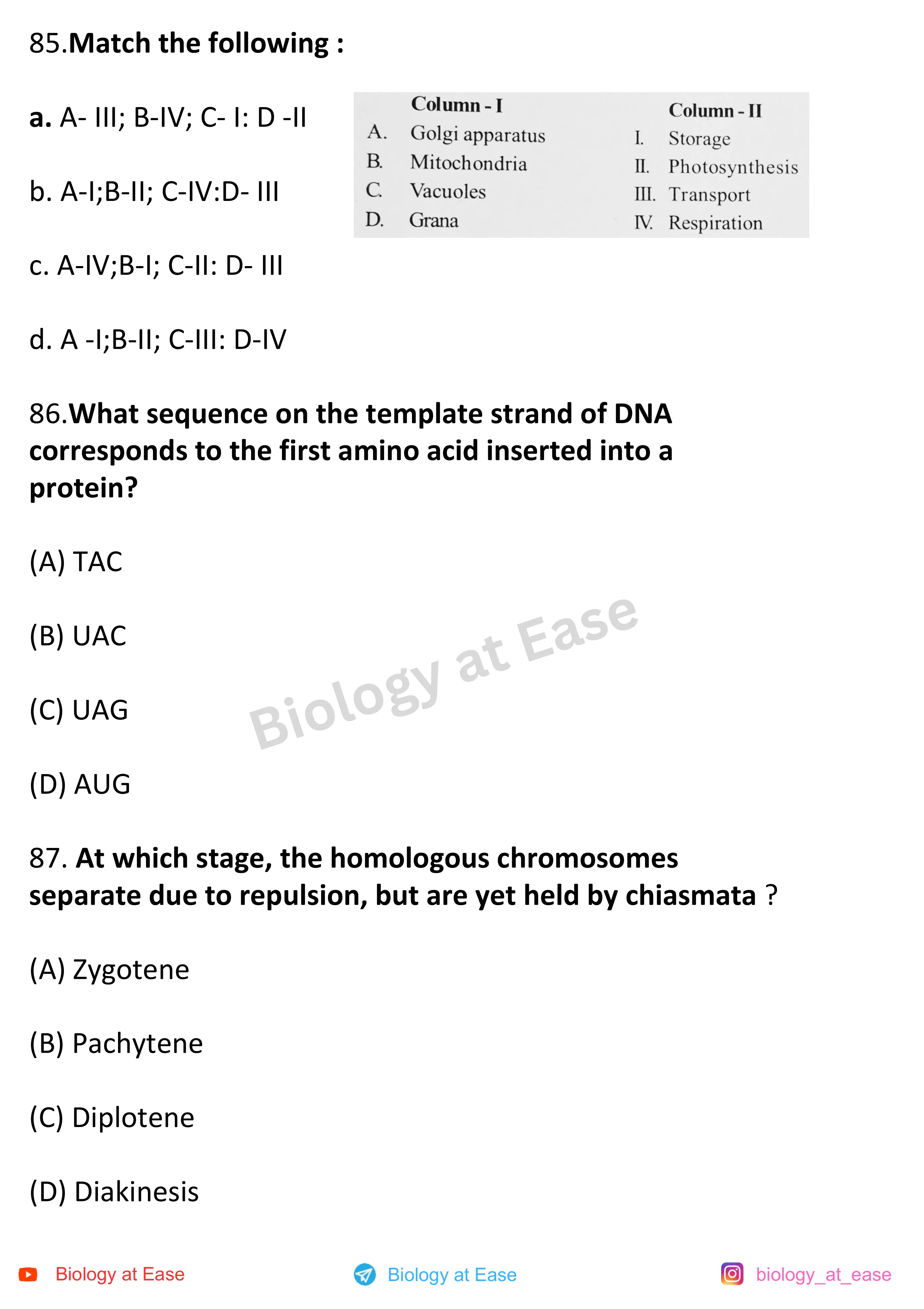 NEET Biology Full Mock 3 question sheet image 29