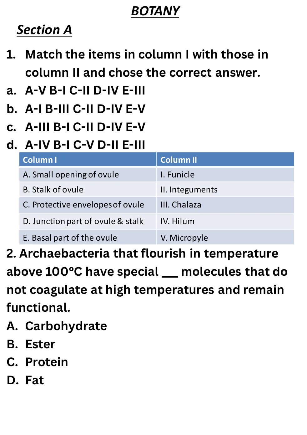 NEET Biology Full Mock 4 question sheet image 1
