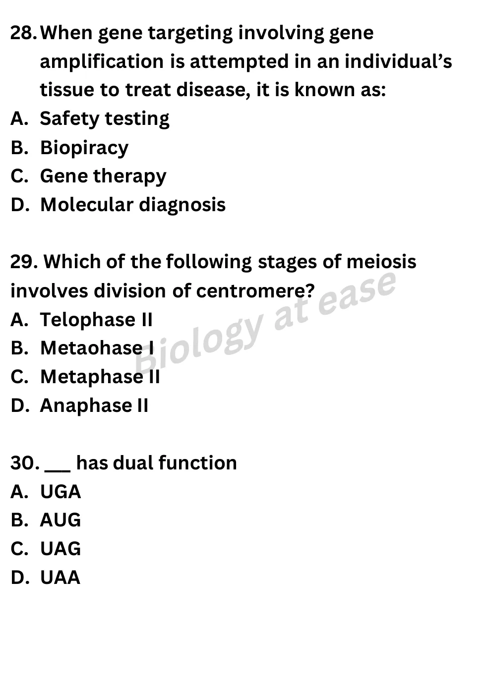 NEET Biology Full Mock 4 question sheet image 12