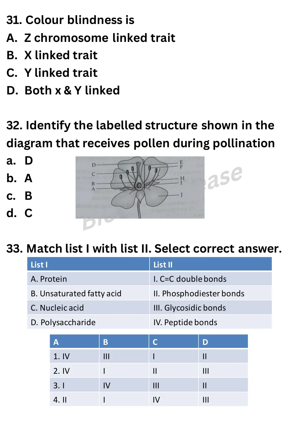 NEET Biology Full Mock 4 question sheet image 13