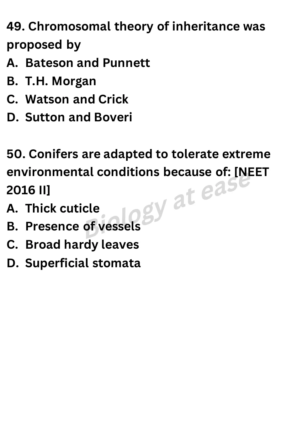 NEET Biology Full Mock 4 question sheet image 20