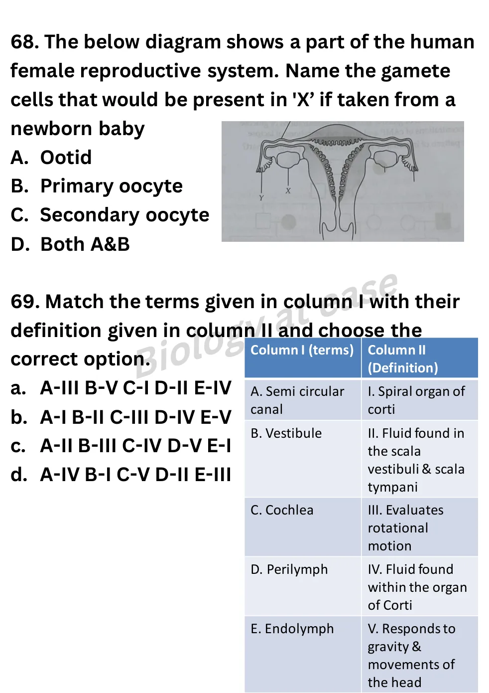 NEET Biology Full Mock 4 question sheet image 28