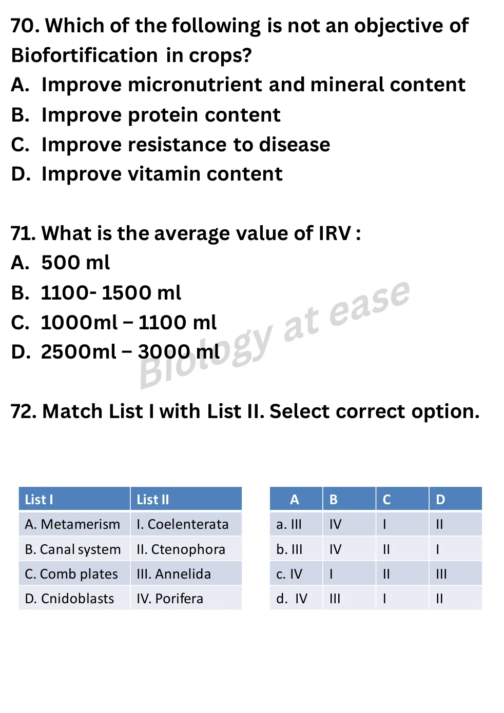 NEET Biology Full Mock 4 question sheet image 29