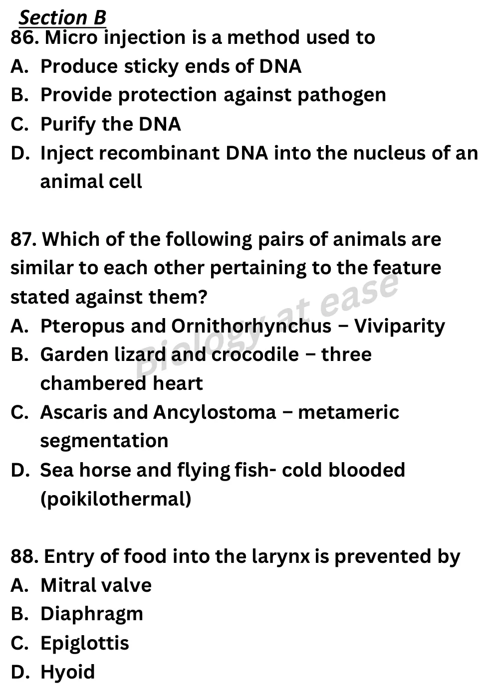NEET Biology Full Mock 4 question sheet image 35