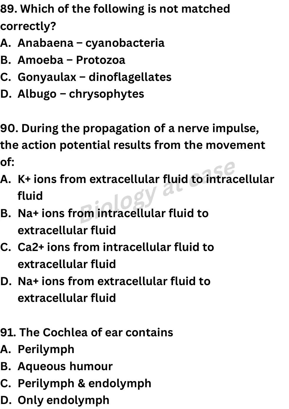 NEET Biology Full Mock 4 question sheet image 36