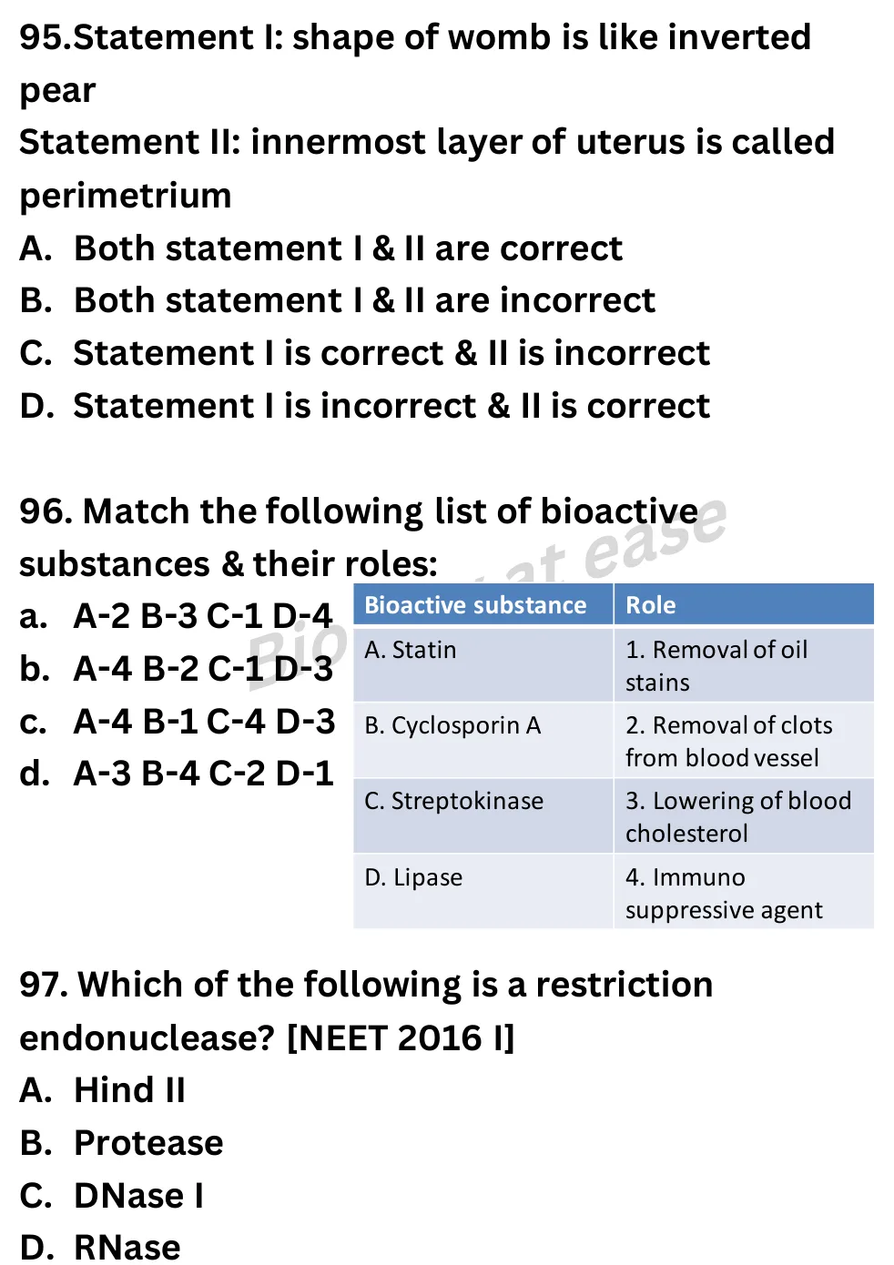 NEET Biology Full Mock 4 question sheet image 38