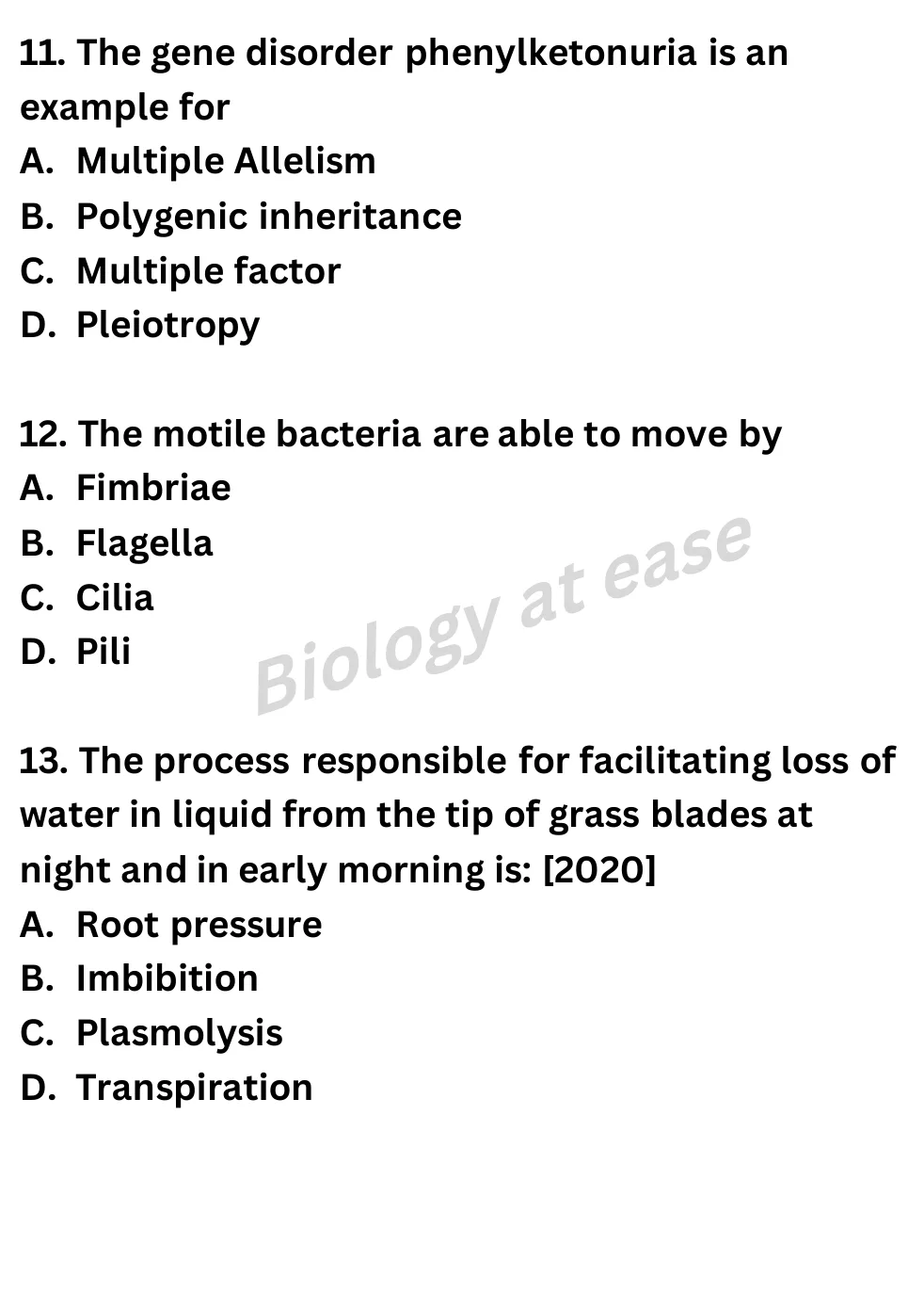 NEET Biology Full Mock 5 question sheet image 5