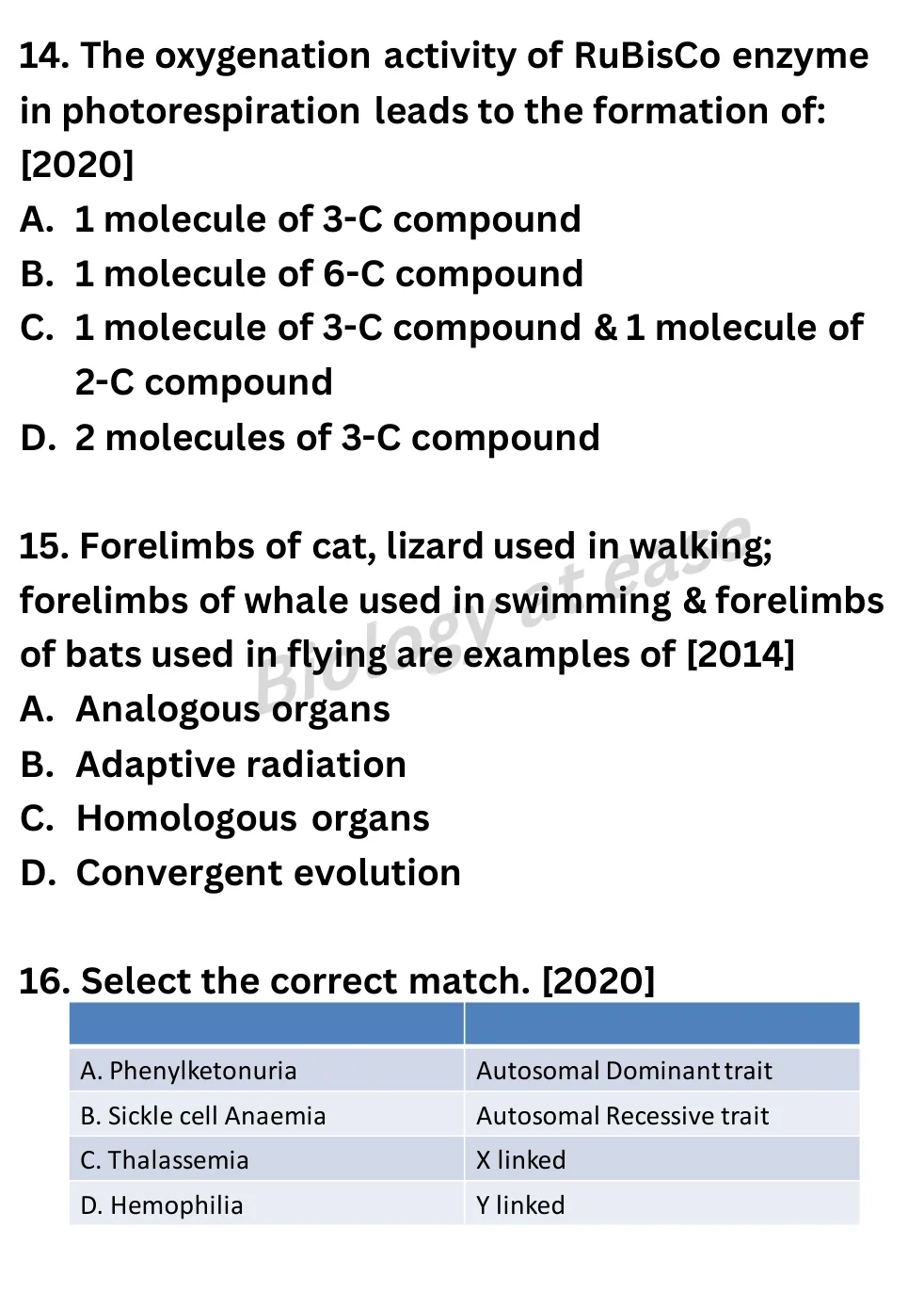 NEET Biology Full Mock 5 question sheet image 6