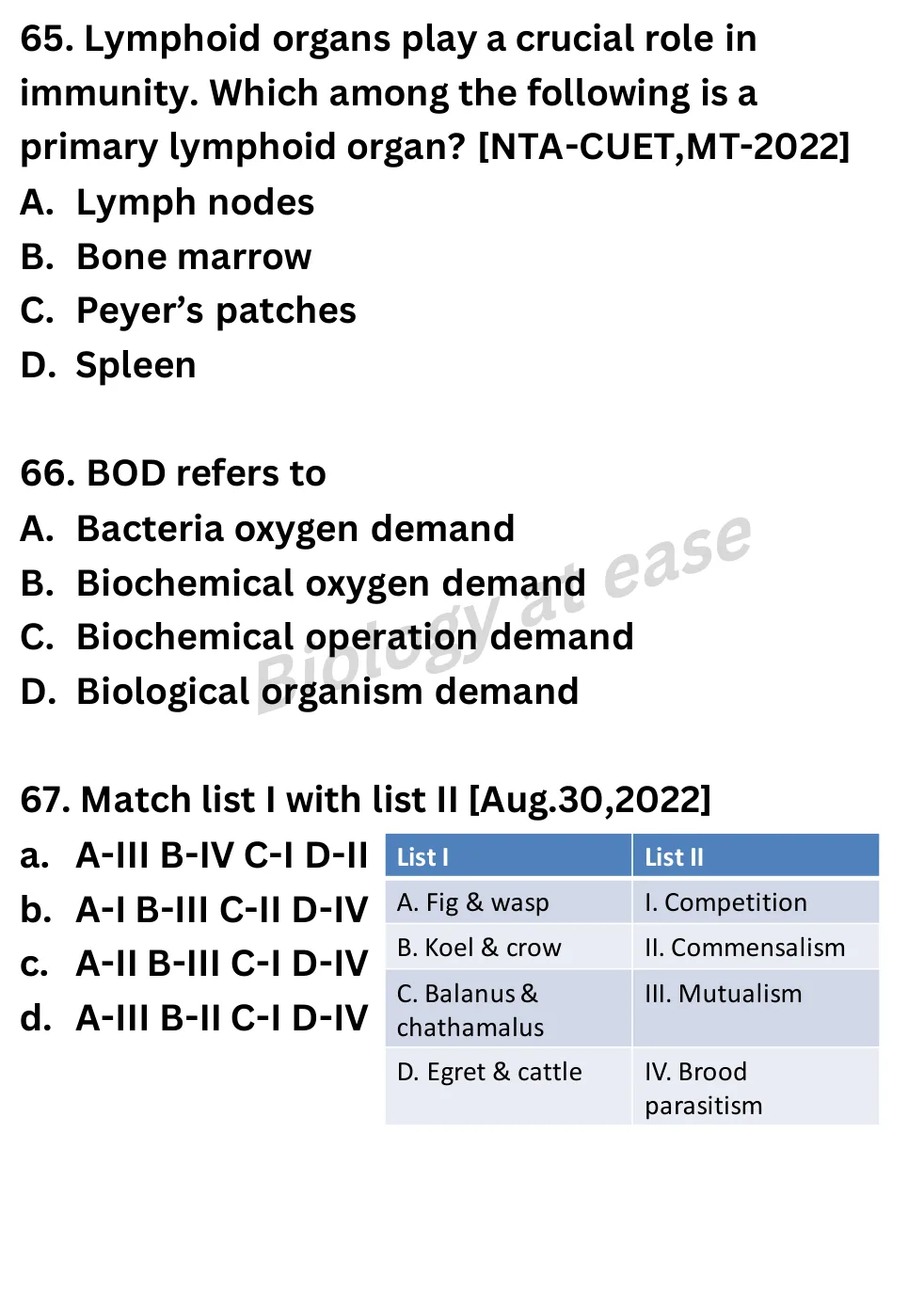NEET Biology Full Mock 5 question sheet image 25