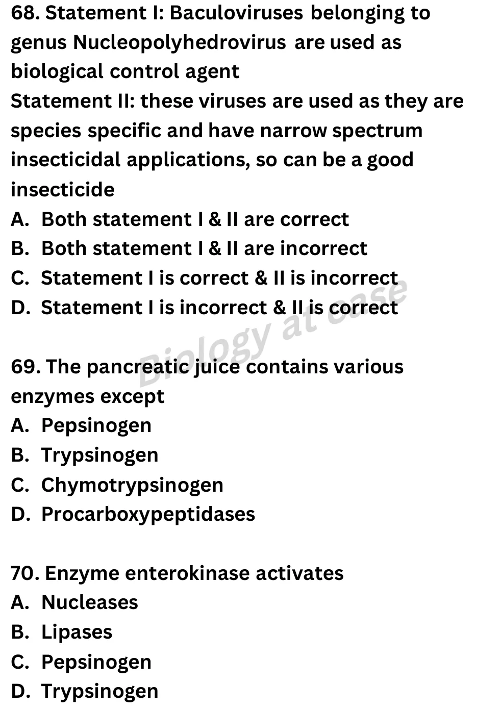 NEET Biology Full Mock 5 question sheet image 26