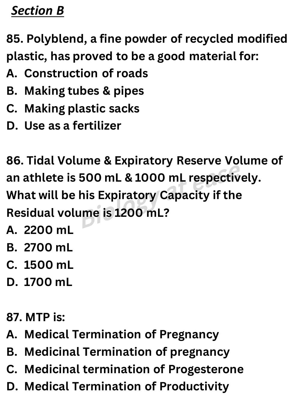 NEET Biology Full Mock 5 question sheet image 32
